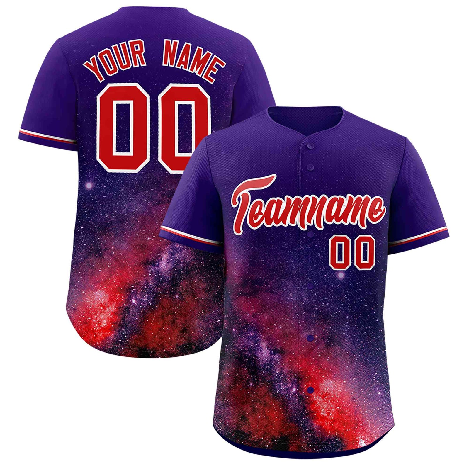 Custom Purple Personalized Starburst Pattern Authentic Baseball Jersey