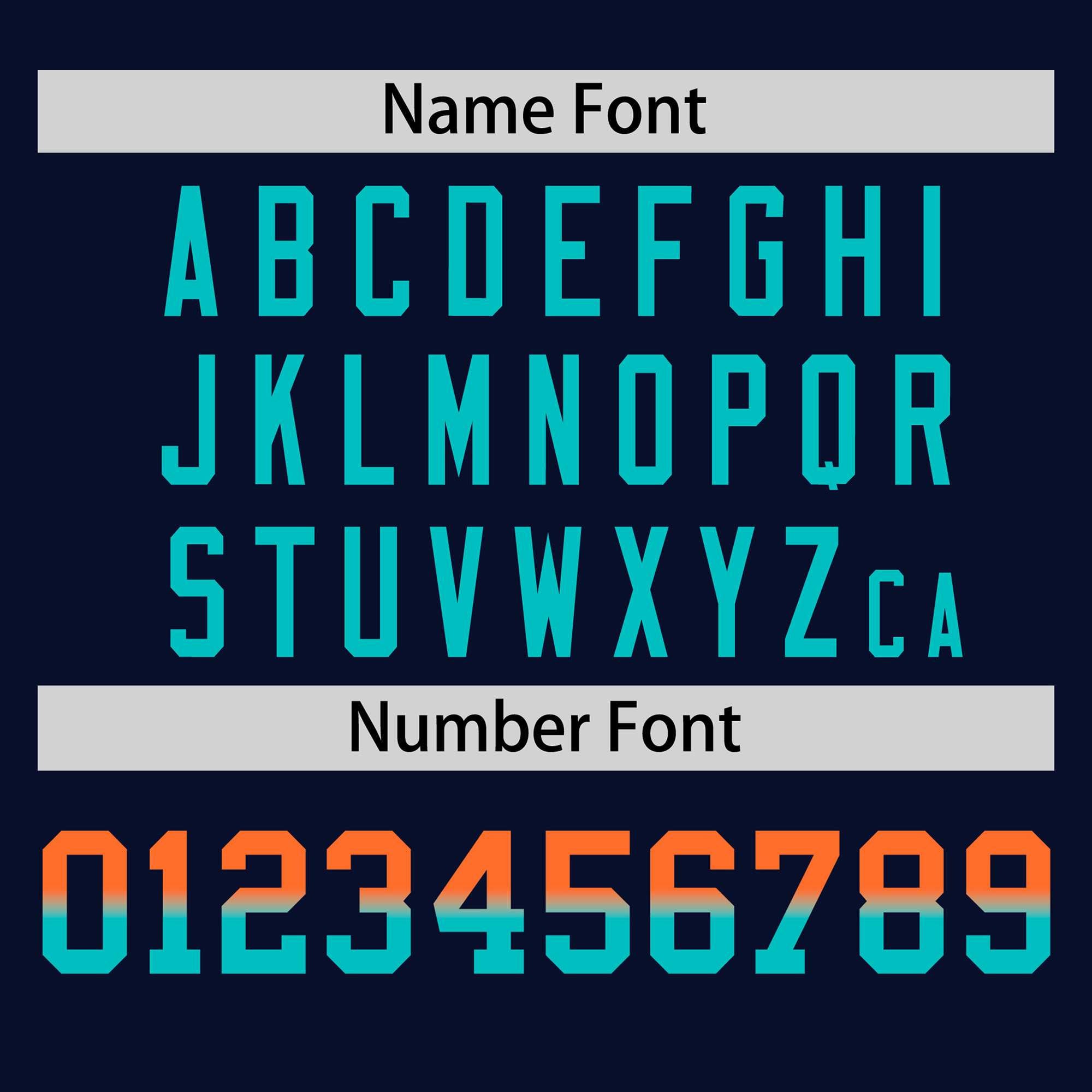 Custom Navy Orange-Aqua Personalized Gradient Font And Side Design Authentic Baseball Jersey