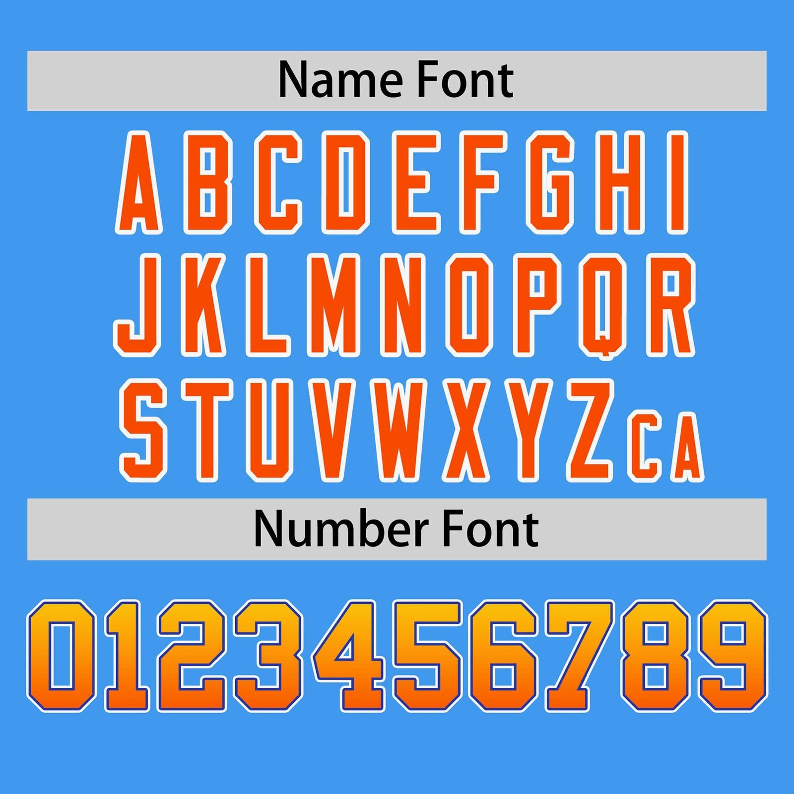 Custom Powder Blue Gold-Orange Personalized Gradient Font And Side Design Authentic Baseball Jersey