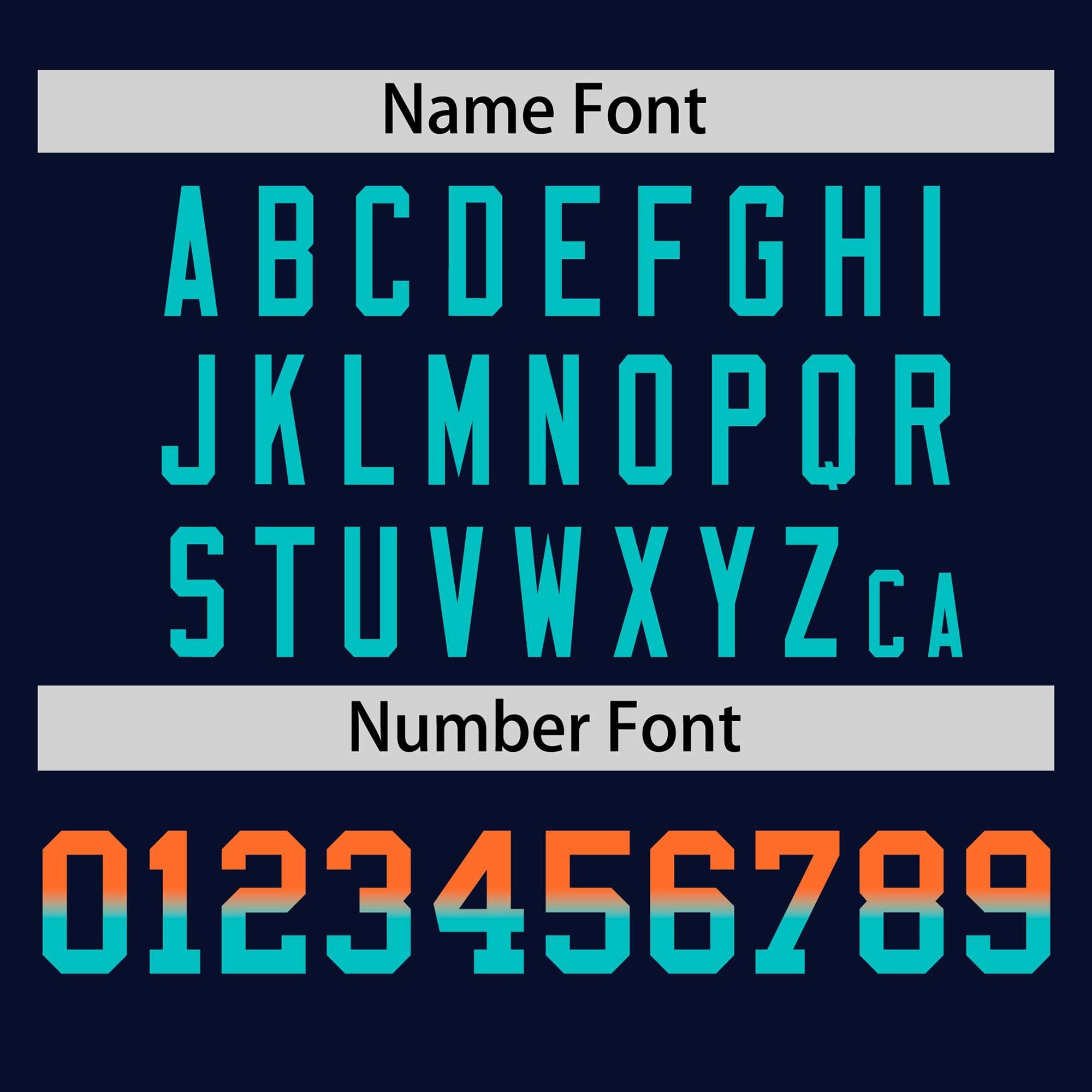 Custom Navy Orange-Aqua Personalized Gradient Font And Side Design Authentic Baseball Jersey