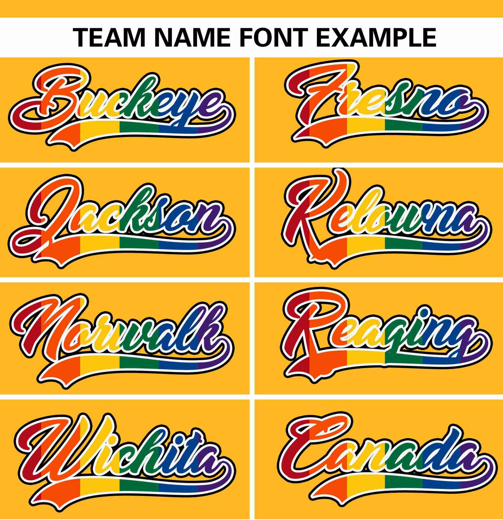 Custom Yellow LGBT Rainbow For Pride Month Raglan Sleeves Authentic Baseball Jersey