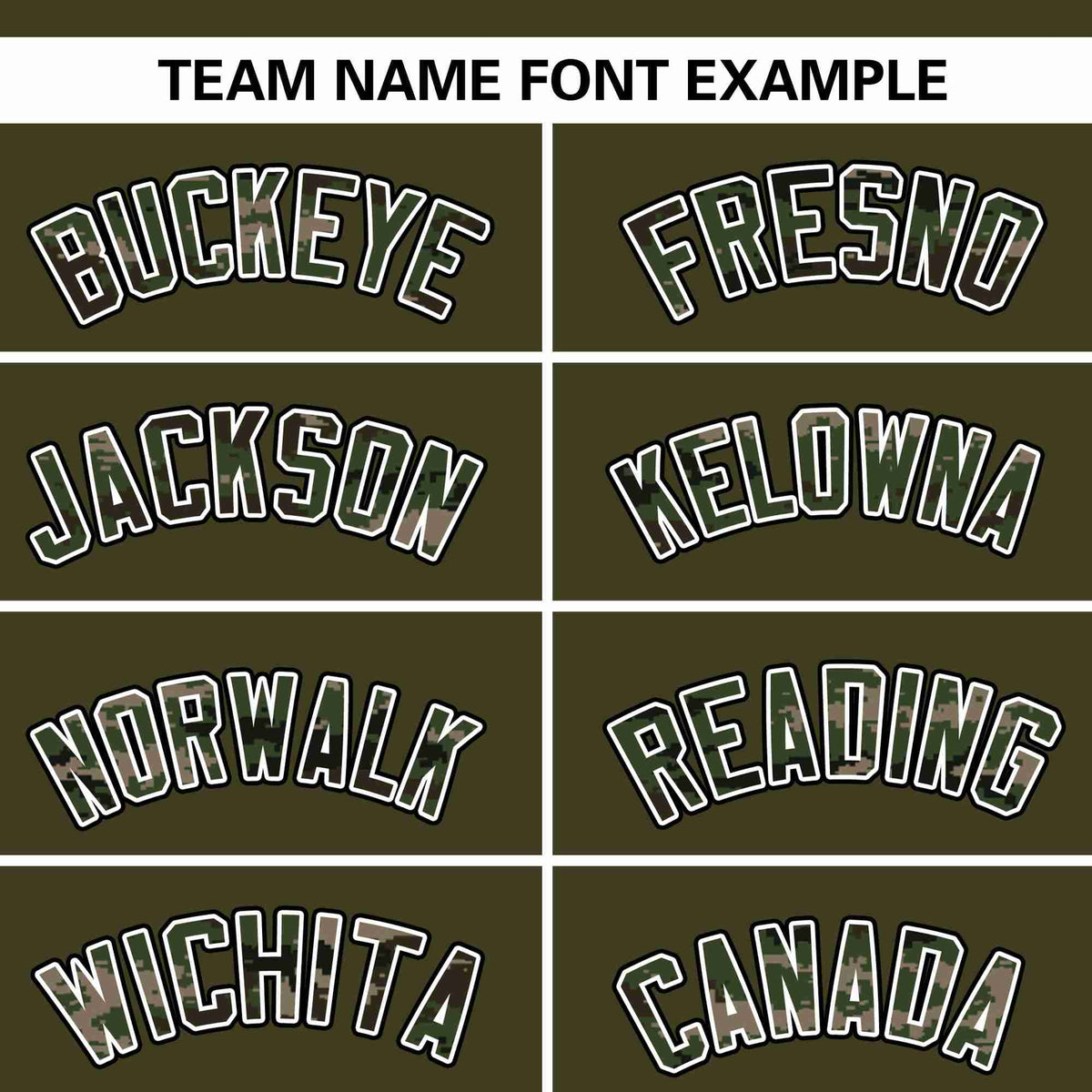 Custom Olive Personalized Camo Font Authentic Baseball Jersey