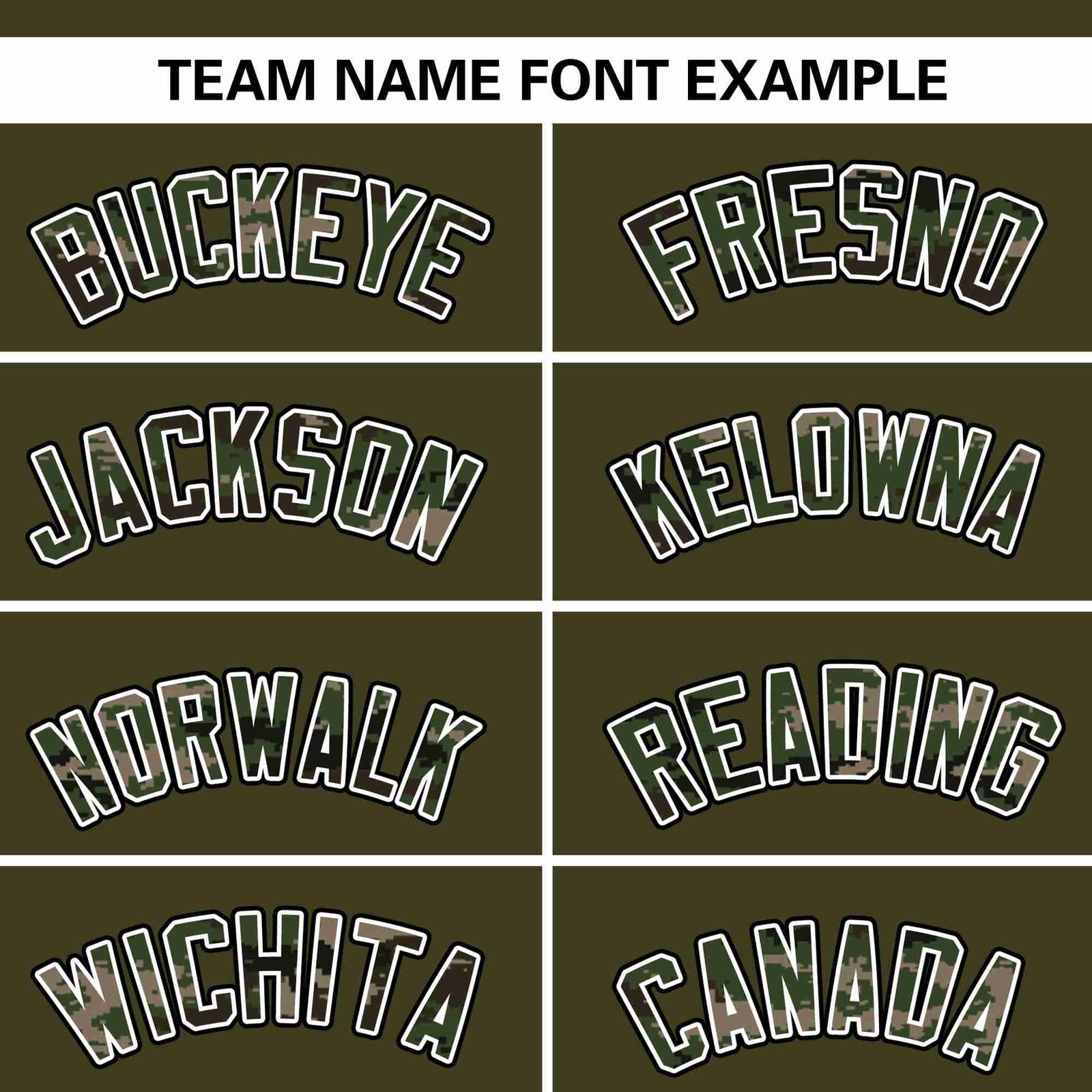 Custom Olive Personalized Camo Font Authentic Baseball Jersey