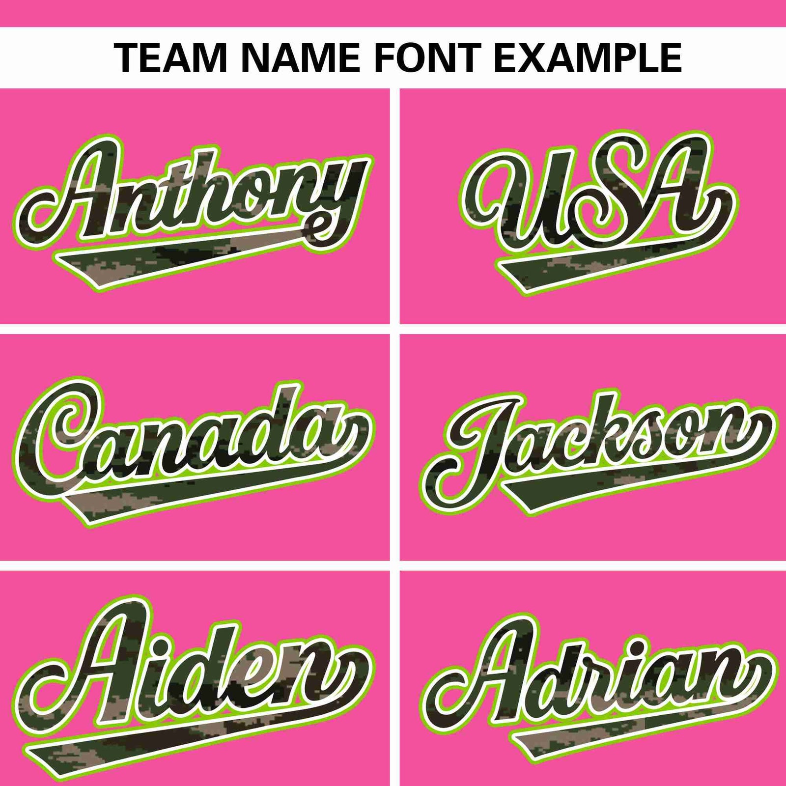 Custom Pink Personalized Camo Font Authentic Baseball Jersey