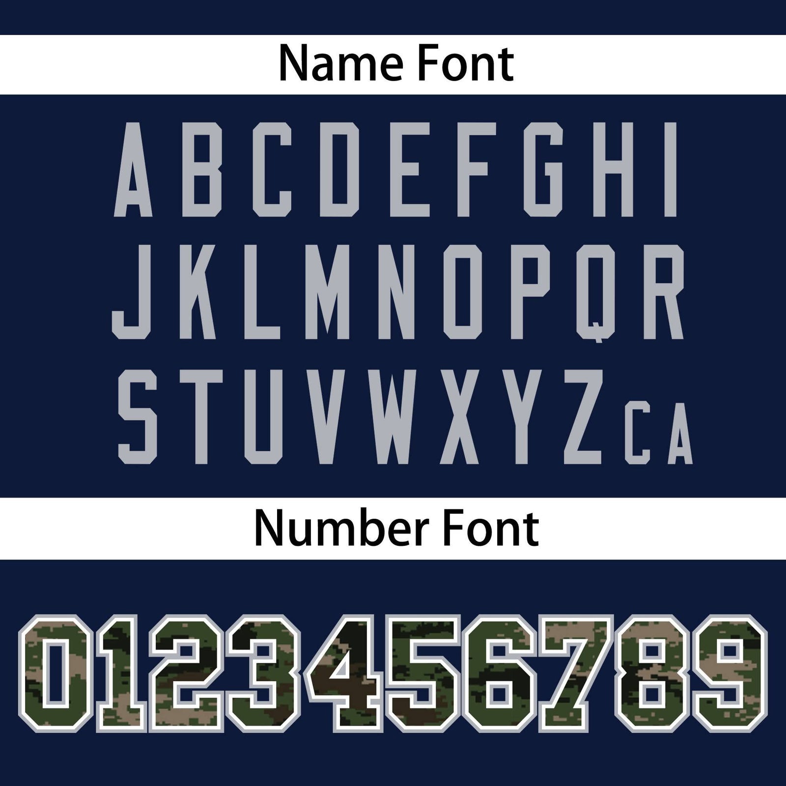 Custom Navy Personalized Camo Font Authentic Baseball Jersey