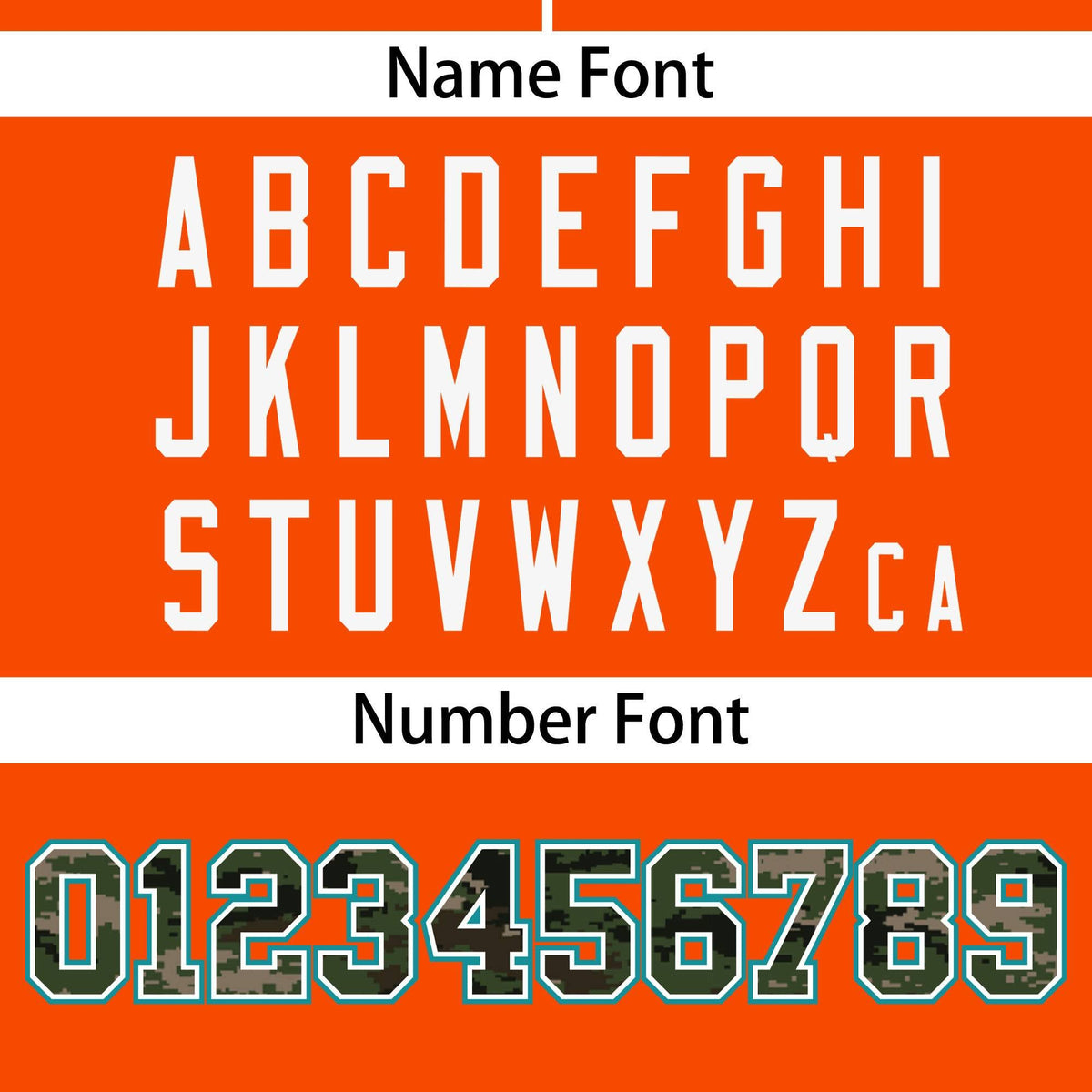 Custom Orange Personalized Camo Font Authentic Baseball Jersey