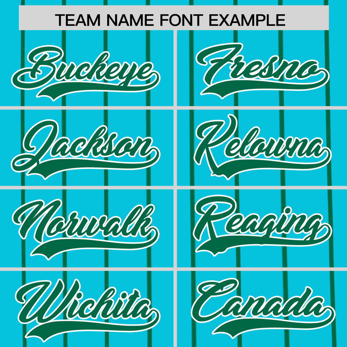 Custom Sky Blue Green Pinstripe Personalized Side Two-tone Authentic Baseball Jersey