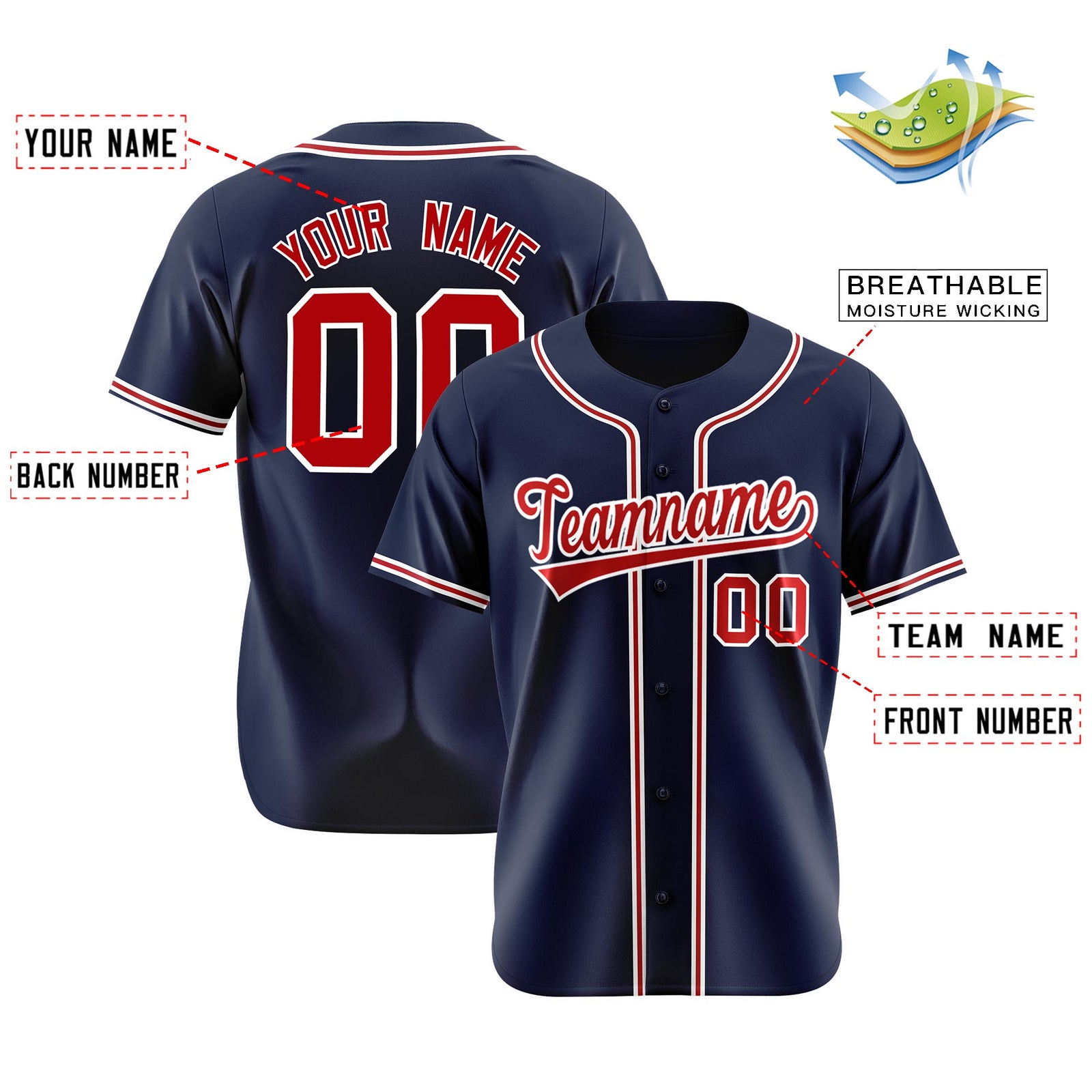 Custom Baseball Jersey Stitched Personalized Baseball Sports Uniform For Men Women Boy