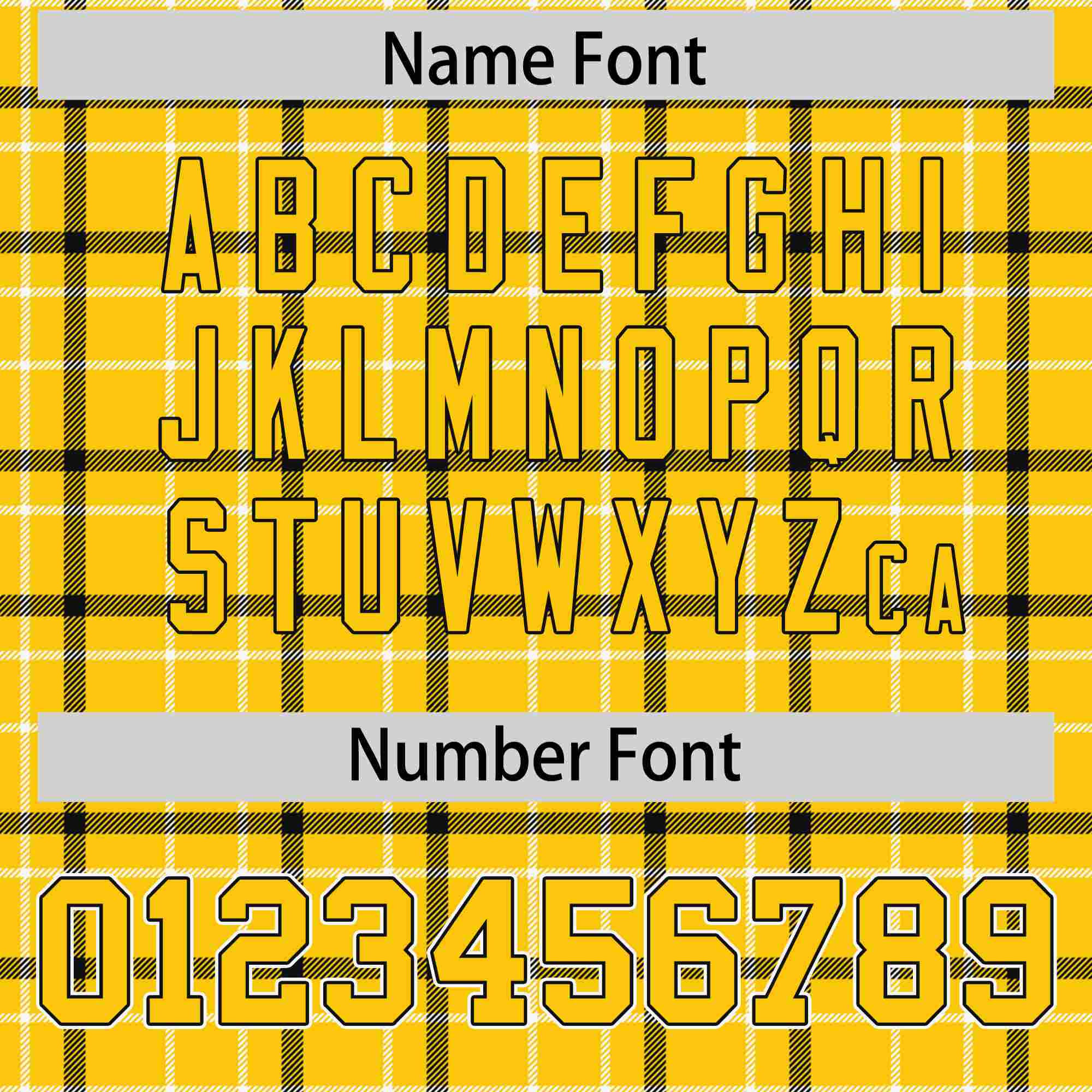 Custom Yellow Personalized Plaid Design Authentic Baseball Jersey