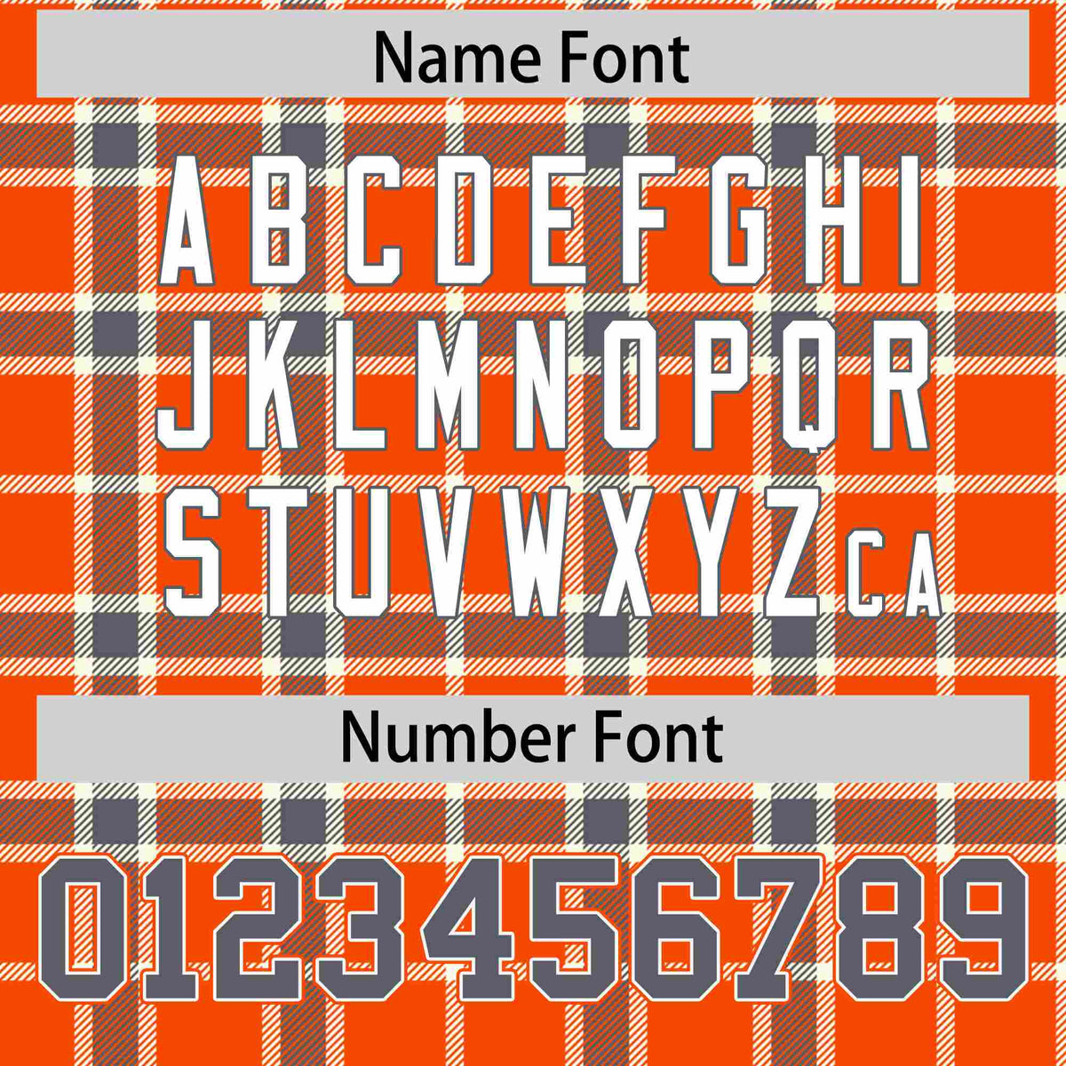 Custom Orange Personalized Plaid Design Authentic Baseball Jersey