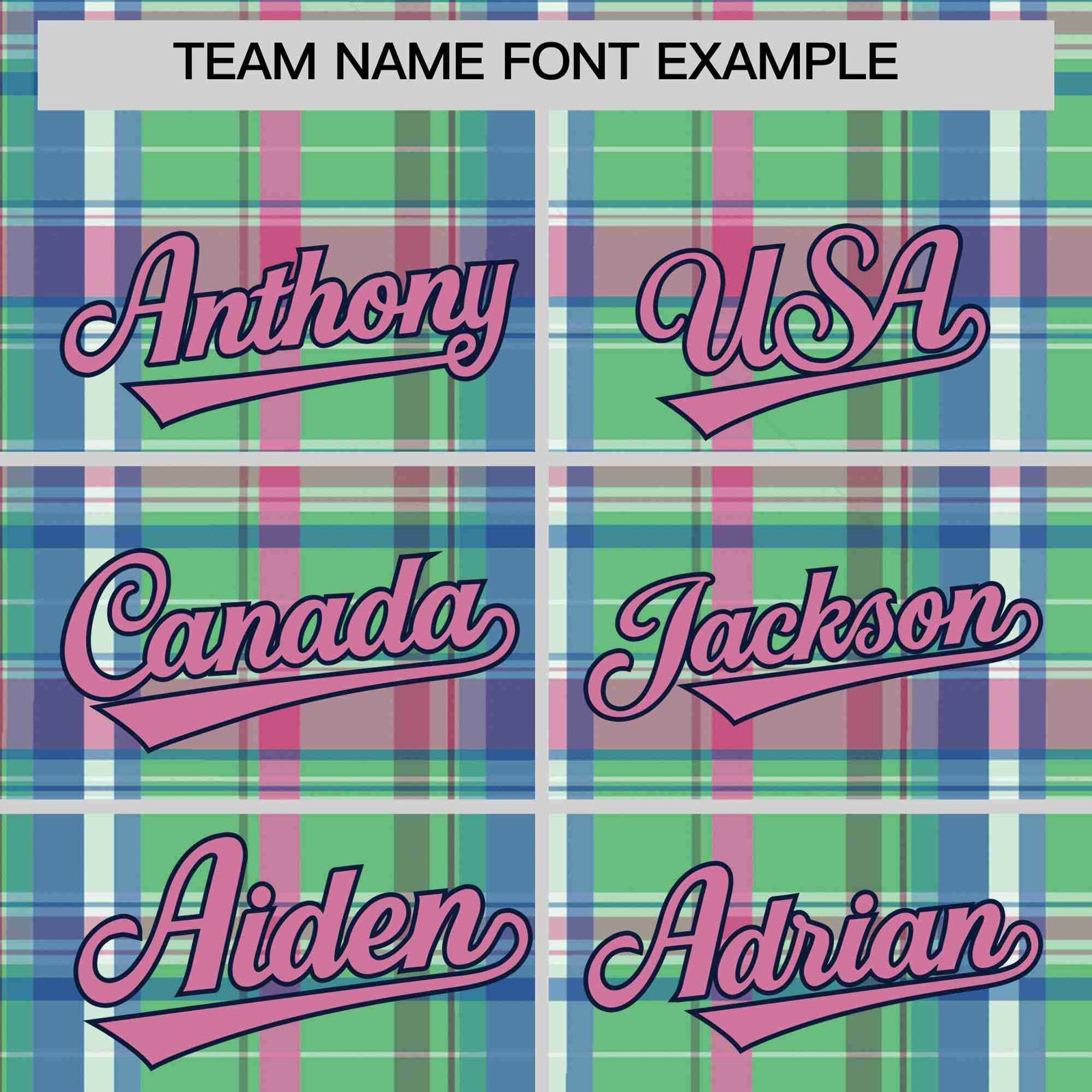 Custom Multi Color Personalized Plaid Design Authentic Baseball Jersey