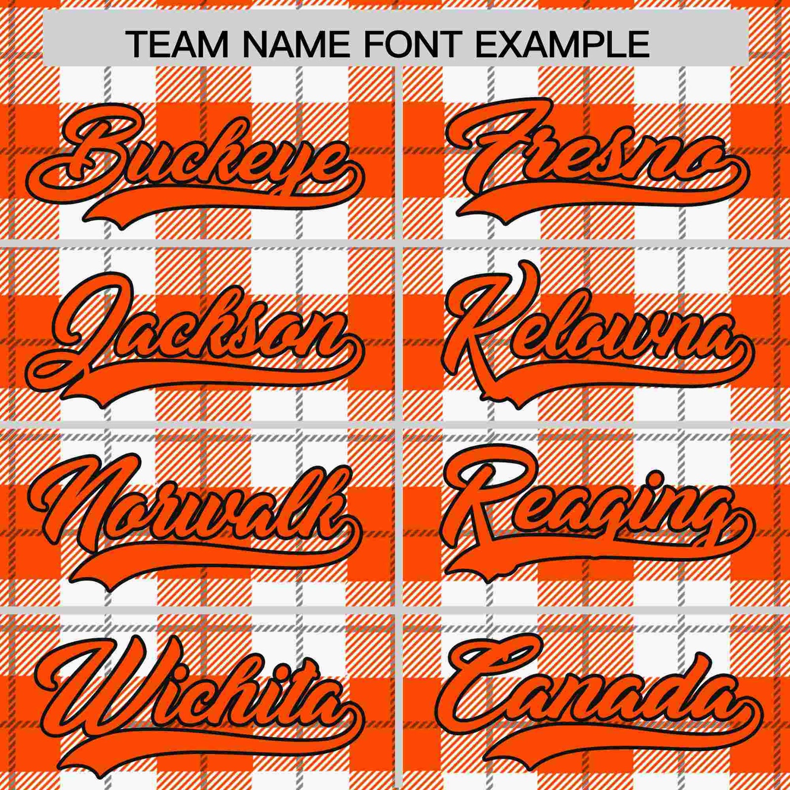 Custom Orange White Personalized Plaid Design Authentic Baseball Jersey
