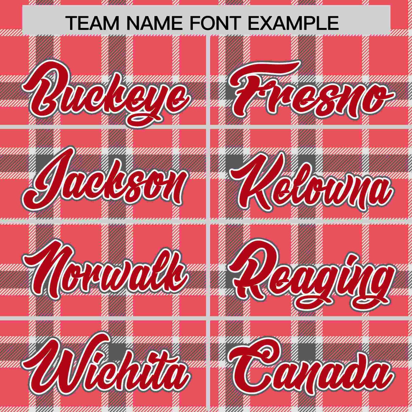 Custom Red Personalized Plaid Design Authentic Baseball Jersey