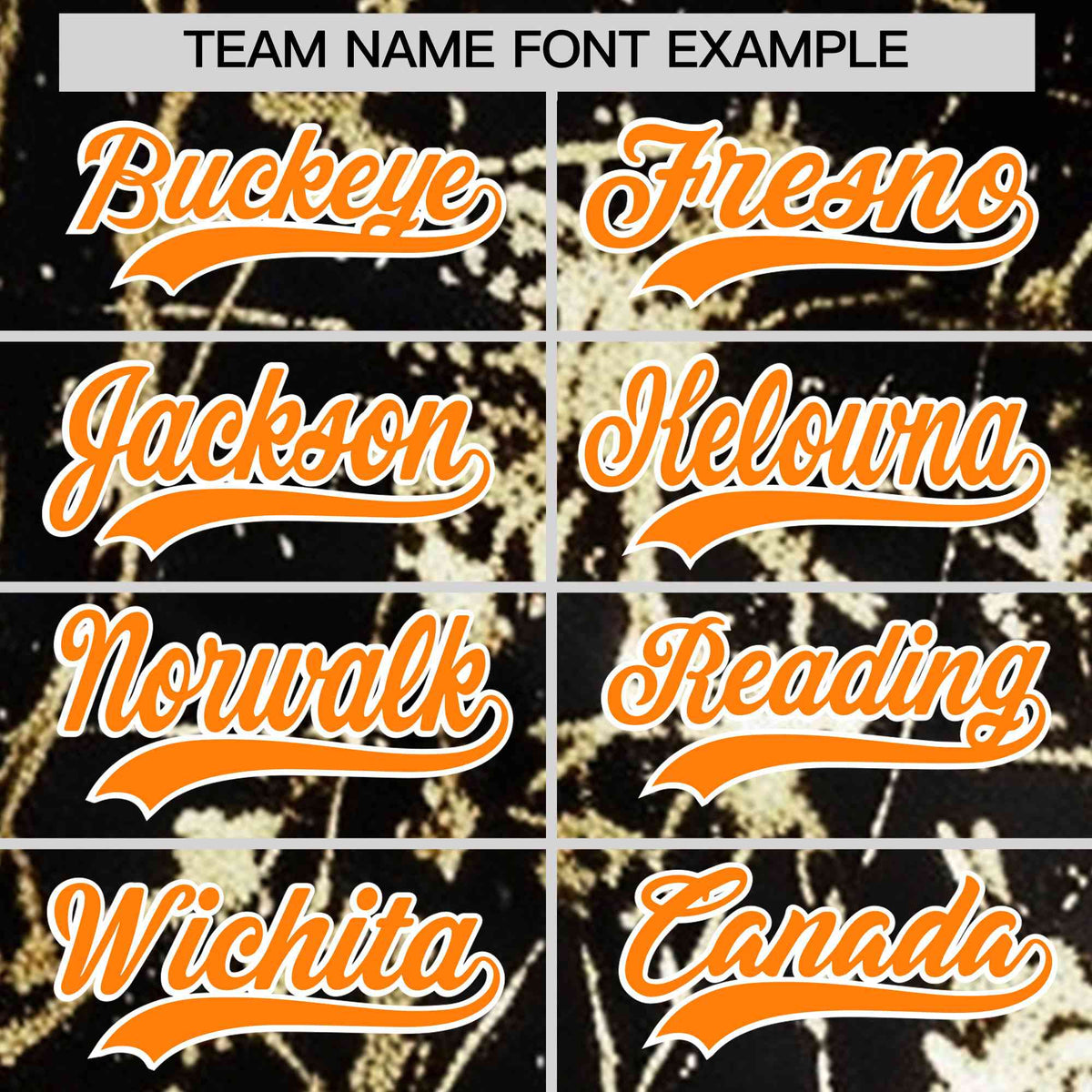 Custom Black Orange Metallic Gold Splatter Urban Streetwear Baseball Jersey