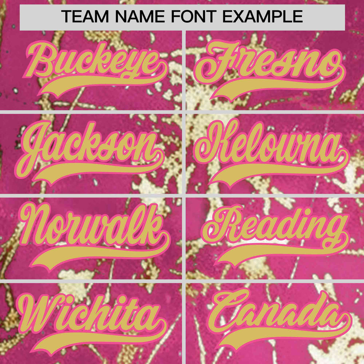 Custom Pink Old Gold Black&amp;Shiny Gold Cracked Foil Hip Hop Button Down Baseball Jersey