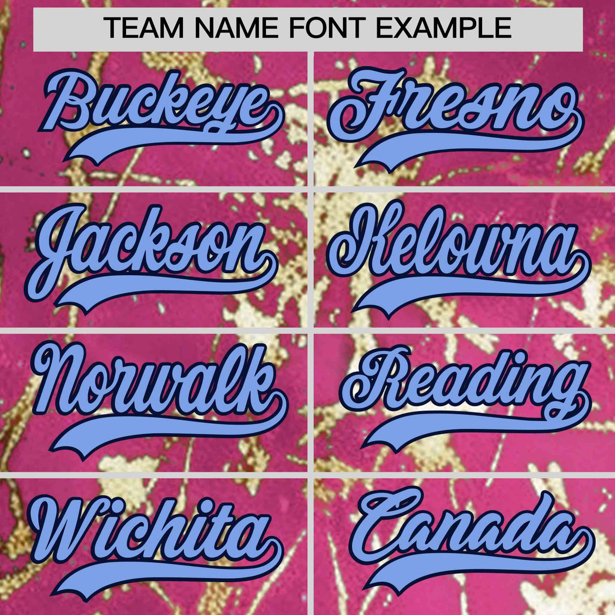 Custom Pink Light Blue Black&amp;Gold Marble Print Clubwear Party Streetwear Baseball Jersey