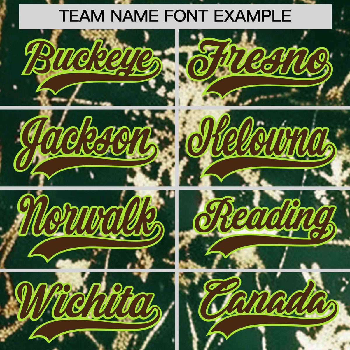Custom Green Brown Metallic Gold Splatter Breathable&amp;Wrinkle-Resistant Baseball Jersey
