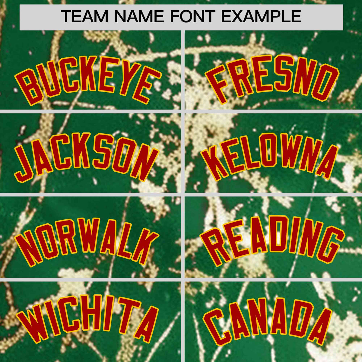 Custom Kelly Green Red Metallic Gold Splatter Breathable&amp;Wrinkle-Resistant Baseball Jersey