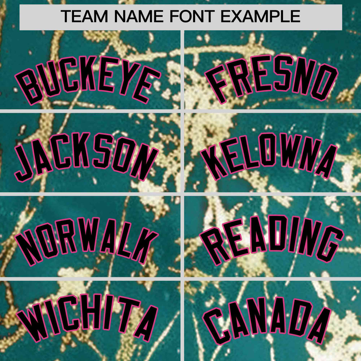Custom Teal Black Metallic Gold Splatter Breathable&amp;Wrinkle-Resistant Baseball Jersey