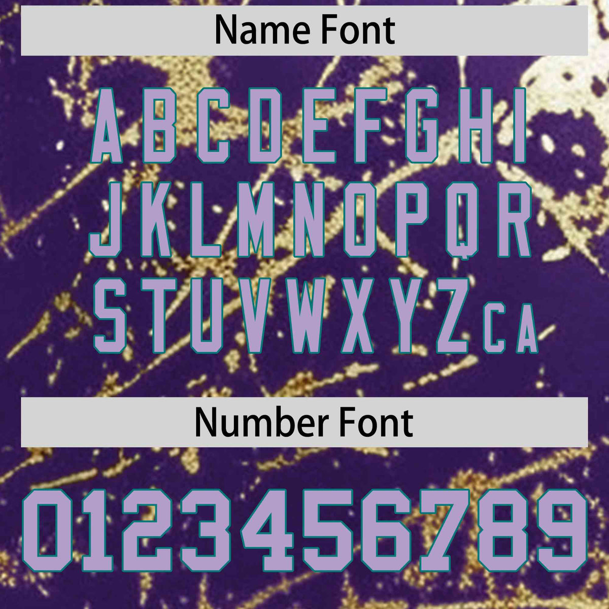 Custom Purple Light Purple Metallic Gold Splatter Breathable&amp;Wrinkle-Resistant Baseball Jersey