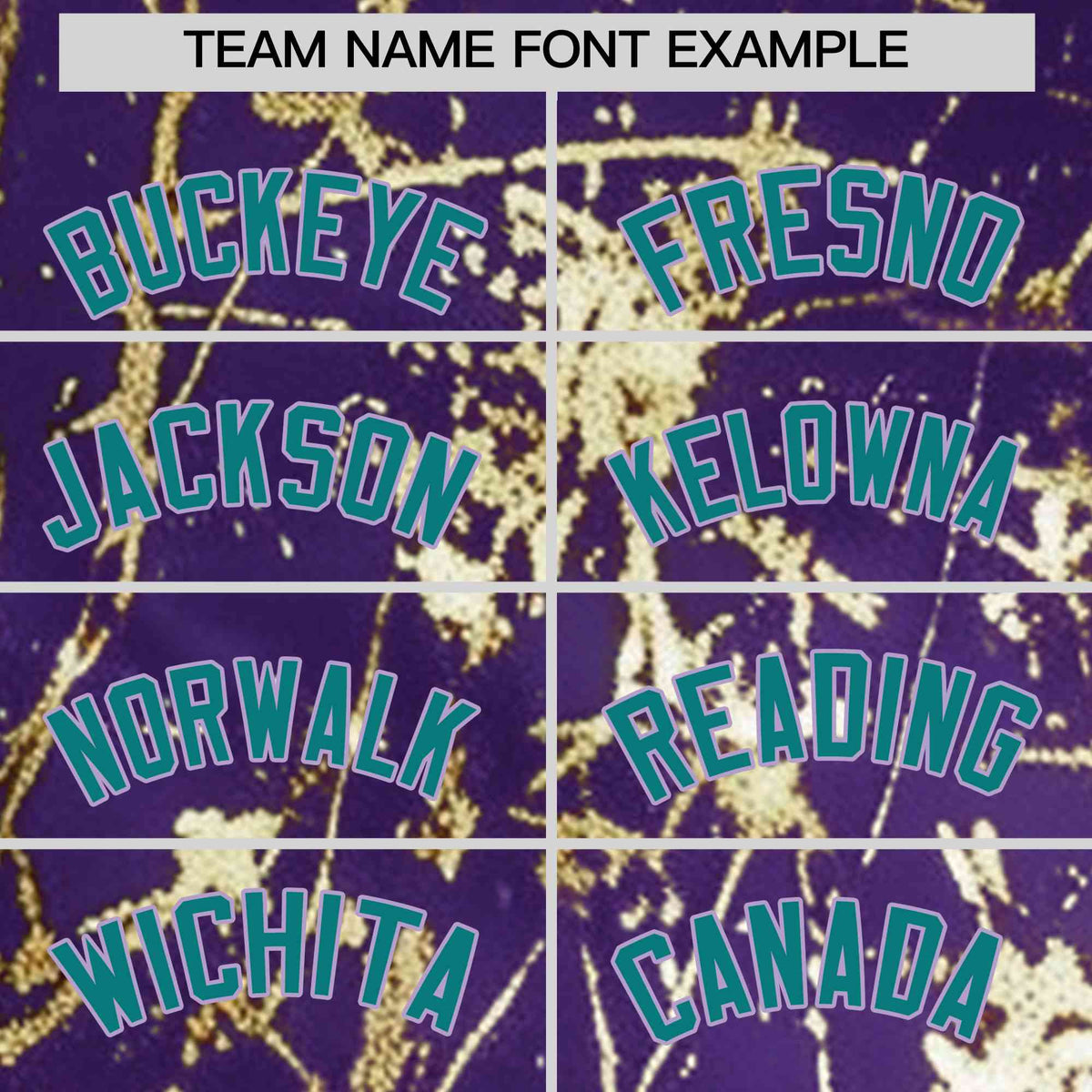 Custom Purple Teal Black&amp;Gold Marble Print Clubwear Party Streetwear Baseball Jersey