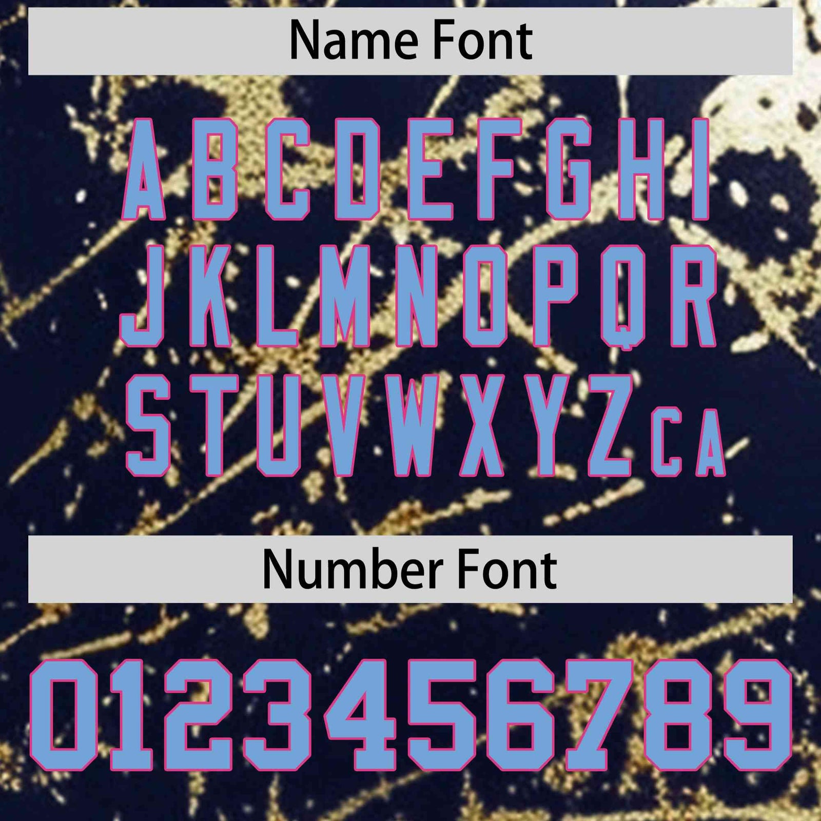 Custom Navy Powder Blue Black&Gold Marble Print Clubwear Party Streetwear Baseball Jersey