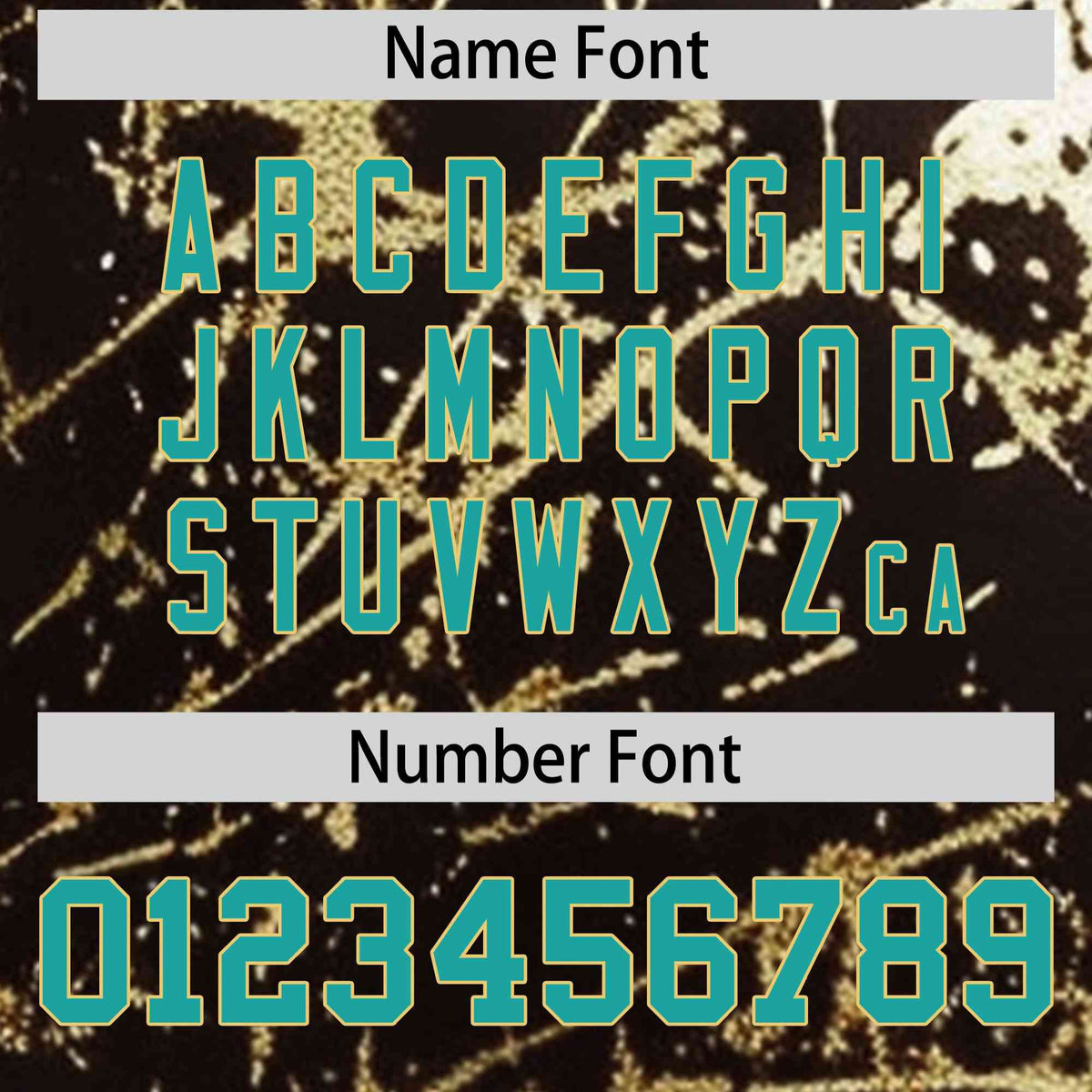 Custom Brown Aqua Metallic Gold Splatter Breathable&amp;Wrinkle-Resistant Baseball Jersey