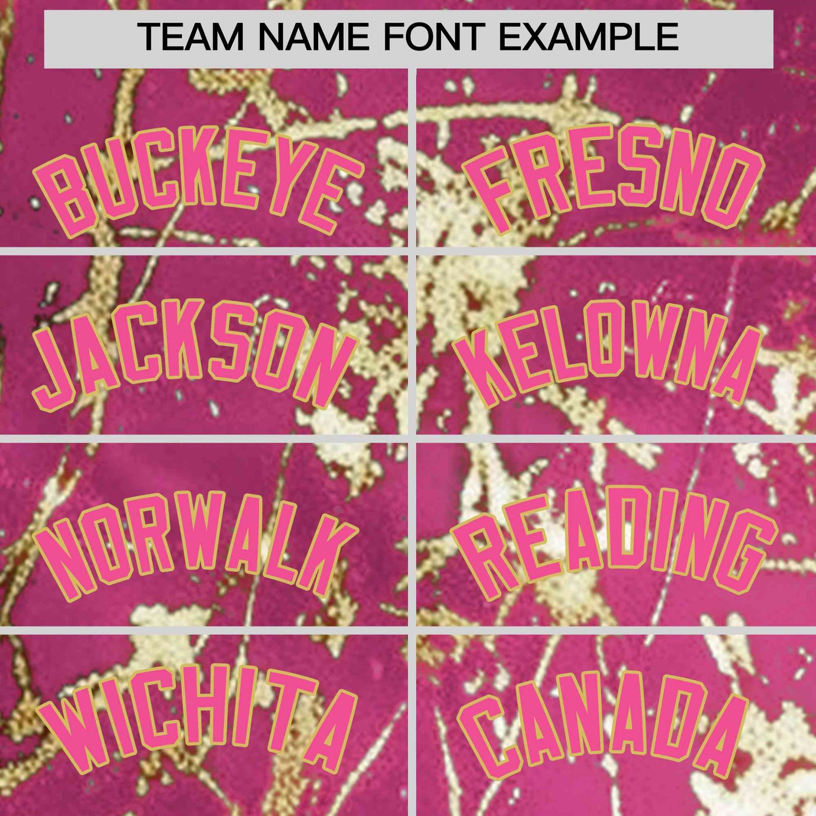 Custom Pink Old Gold Shiny Gold Cracked Texture Baseball Jersey