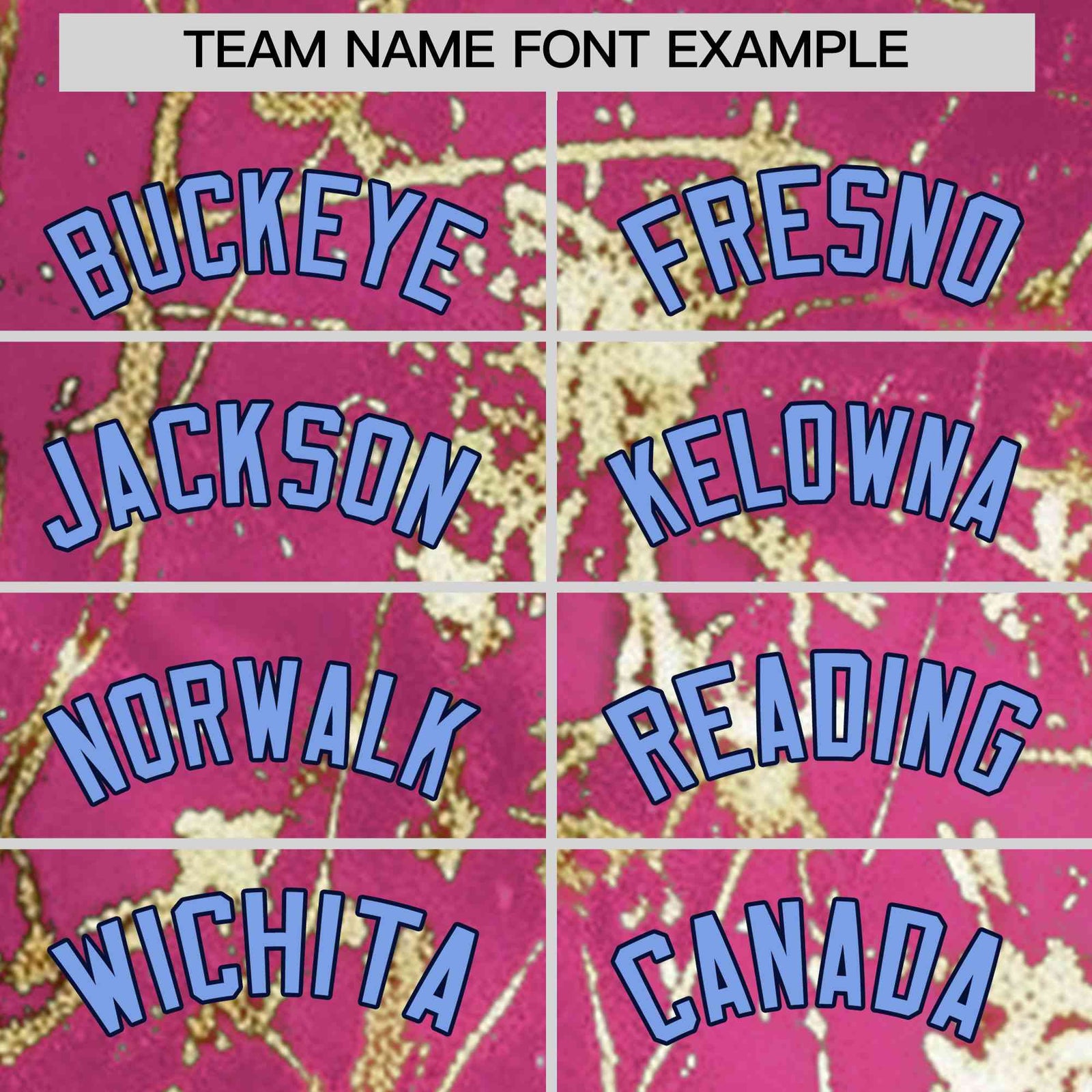 Custom Pink Light Blue Black&Gold Marble Print Clubwear Party Streetwear Baseball Jersey