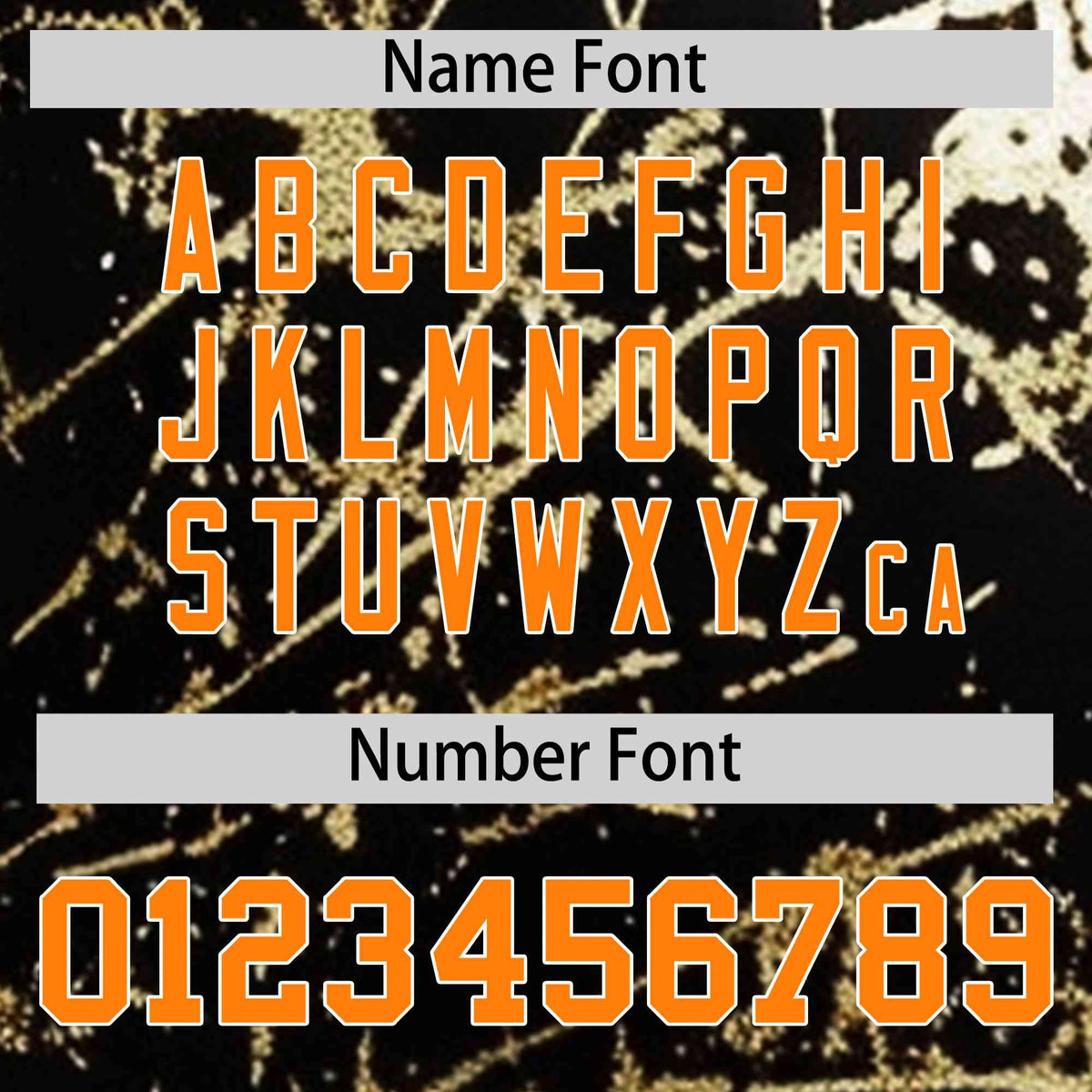 Custom Black Orange Metallic Gold Splatter Urban Streetwear Baseball Jersey