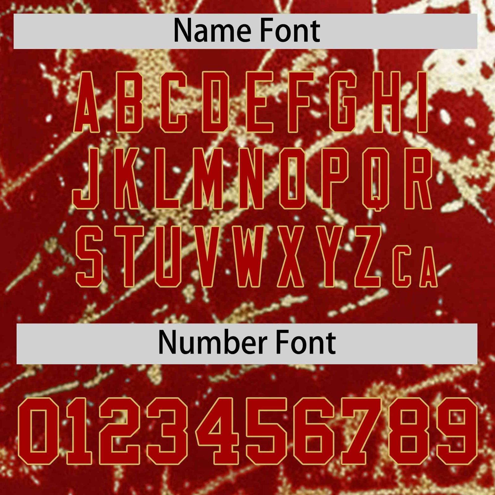 Custom Red Old Gold Metallic Gold Splatter Breathable&Wrinkle-Resistant Baseball Jersey