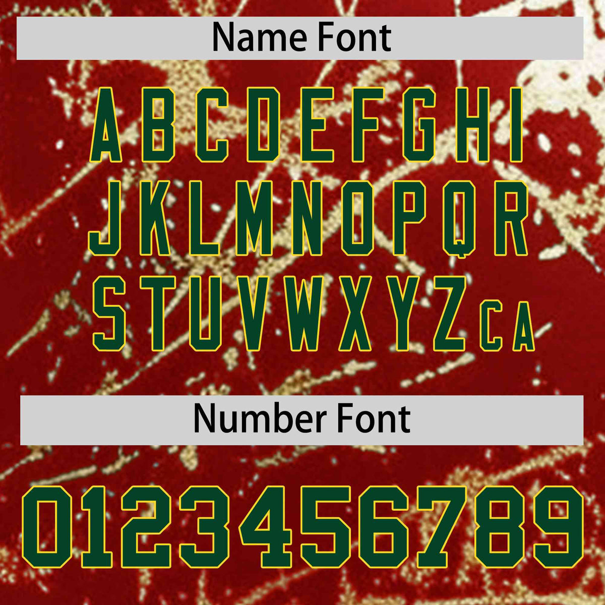 Custom Red Dark Green Metallic Gold Splatter Urban Streetwear Baseball Jersey