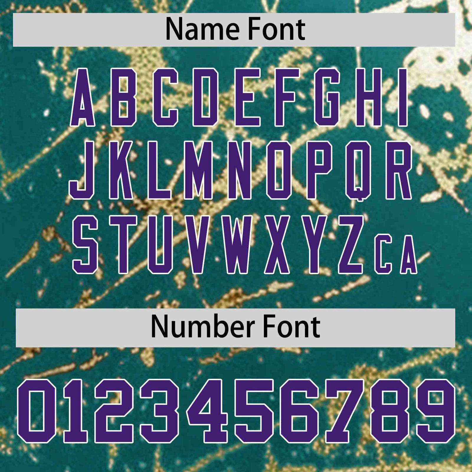 Custom Teal Purple Metallic Gold Splatter Urban Streetwear Baseball Jersey