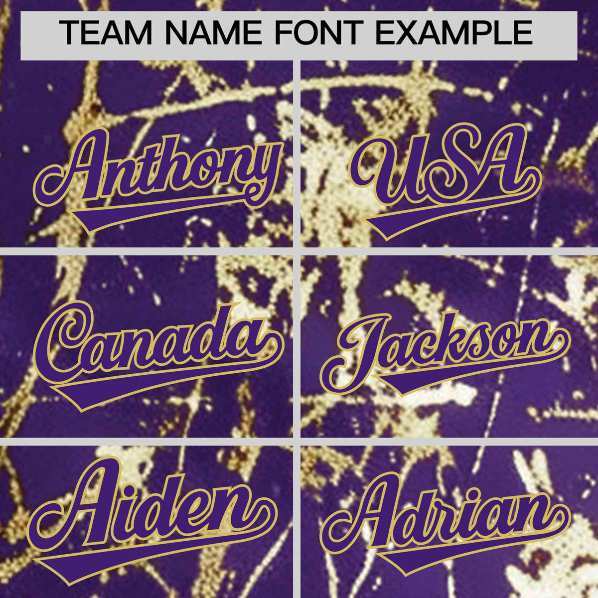 Custom Purple Old Gold Shiny Gold Cracked Texture Baseball Jersey| KXKSHOP