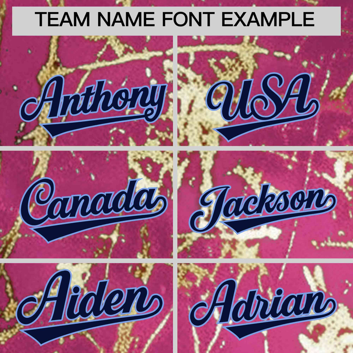 Custom Pink Navy Metallic Gold Splatter Breathable&amp;Wrinkle-Resistant Baseball Jersey| KXKSHOP