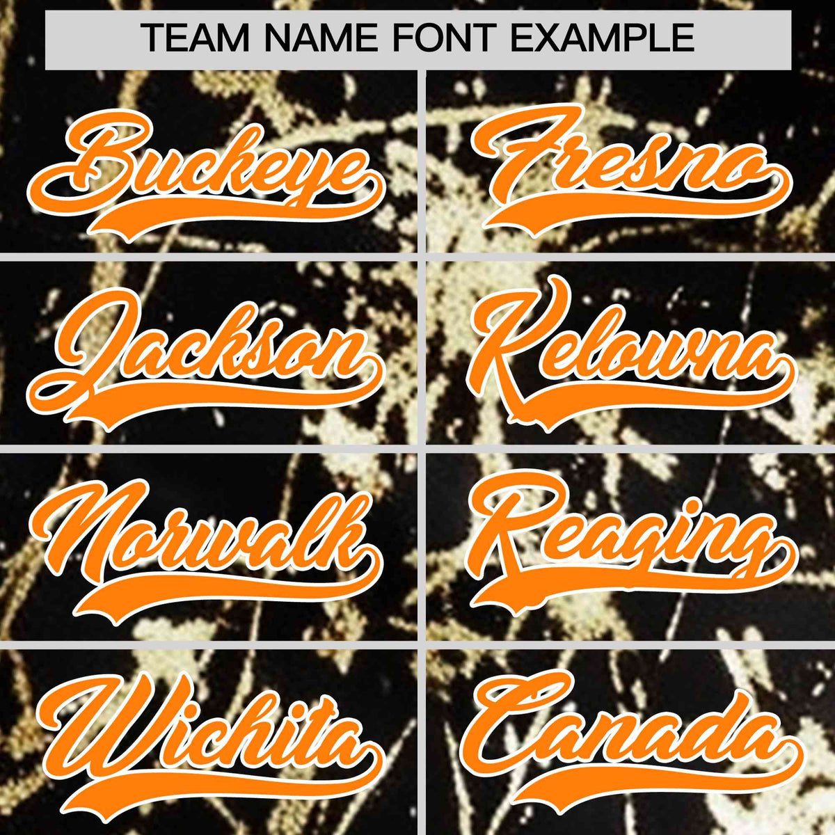 Custom Black Orange Metallic Gold Splatter Urban Streetwear Baseball Jersey