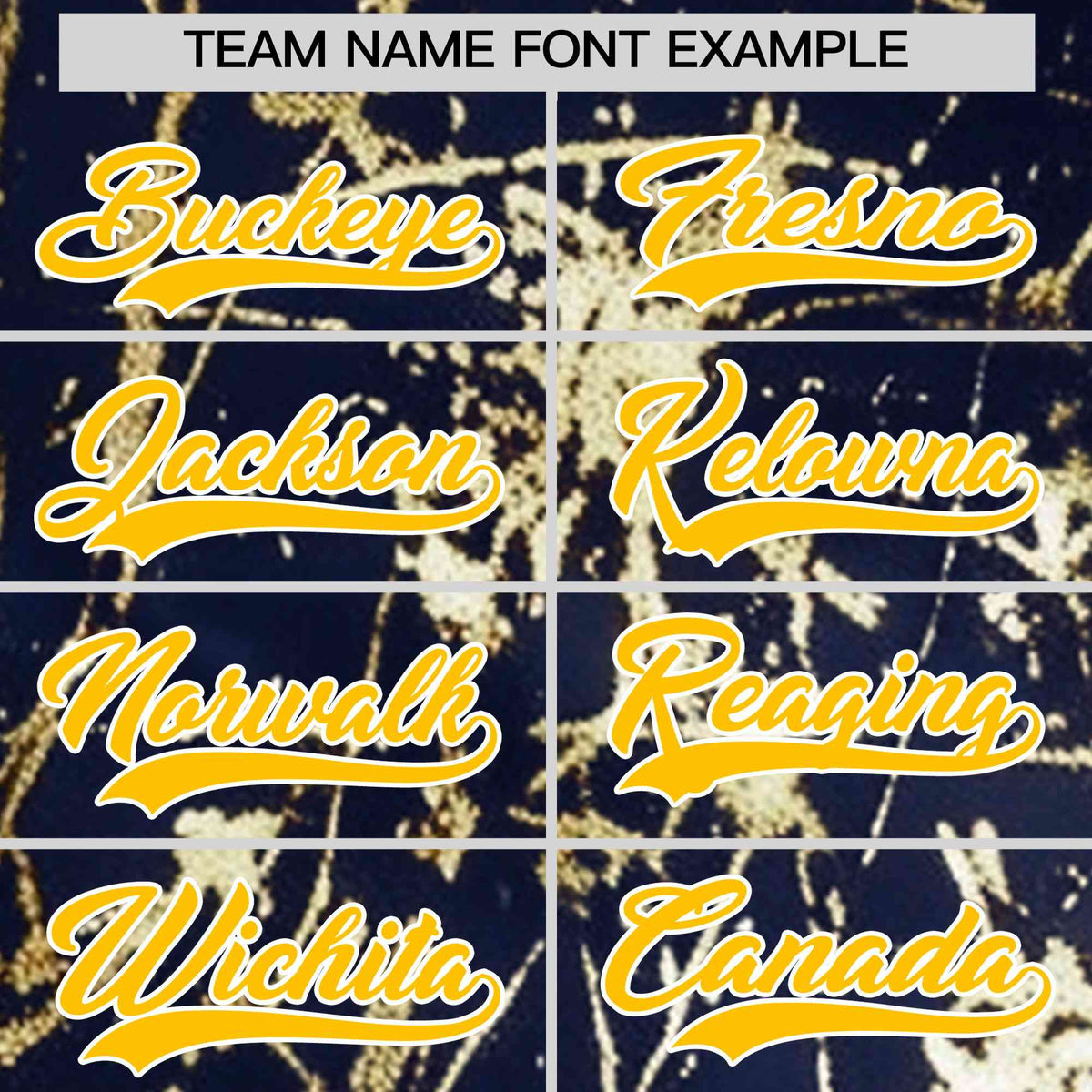 Custom Navy Yellow Metallic Gold Splatter Urban Streetwear Baseball Jersey
