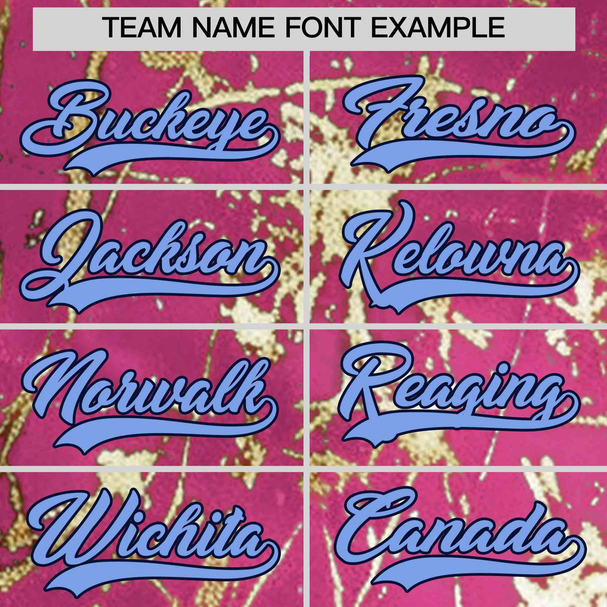 Custom Pink Light Blue Black&amp;Gold Marble Print Clubwear Party Streetwear Baseball Jersey