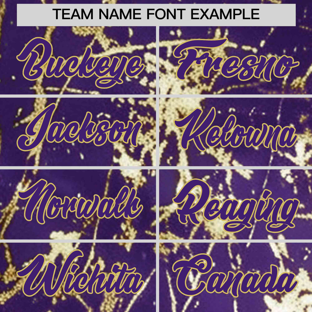 Custom Purple Old Gold Shiny Gold Cracked Texture Baseball Jersey