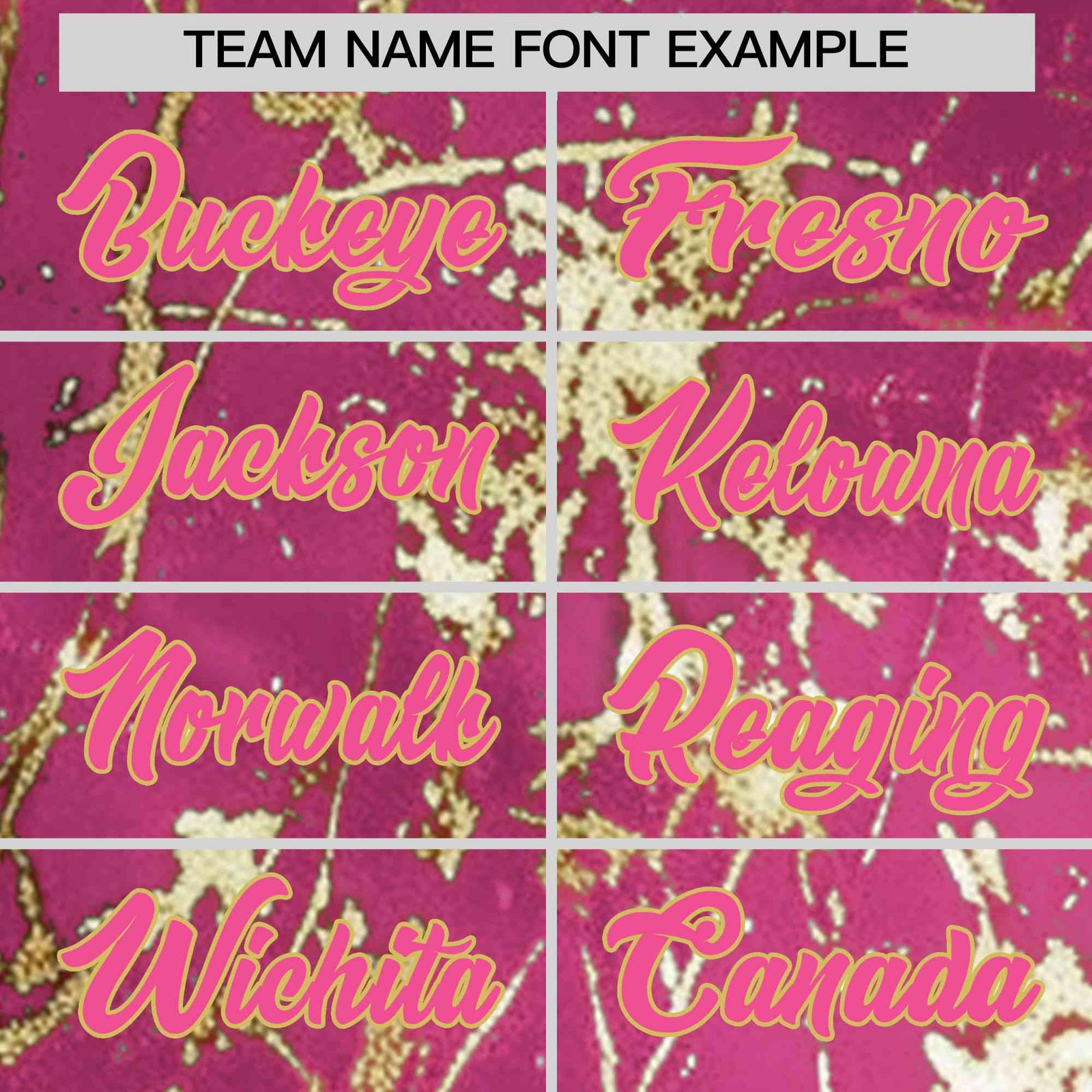 Custom Pink Old Gold Shiny Gold Cracked Texture Baseball Jersey