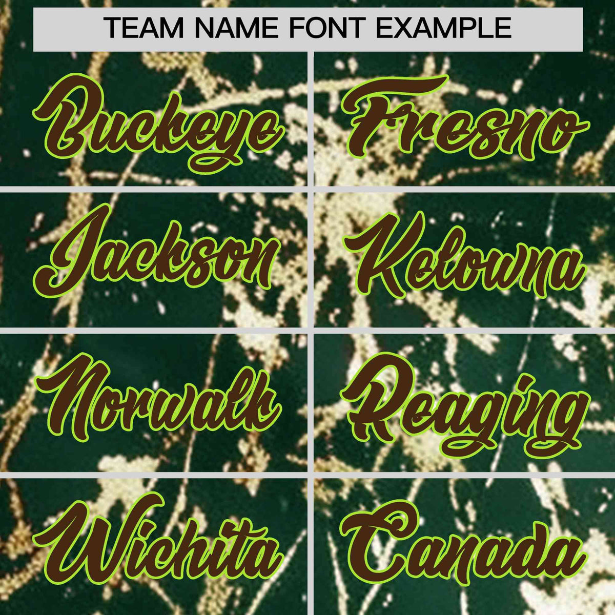 Custom Green Brown Metallic Gold Splatter Breathable&amp;Wrinkle-Resistant Baseball Jersey