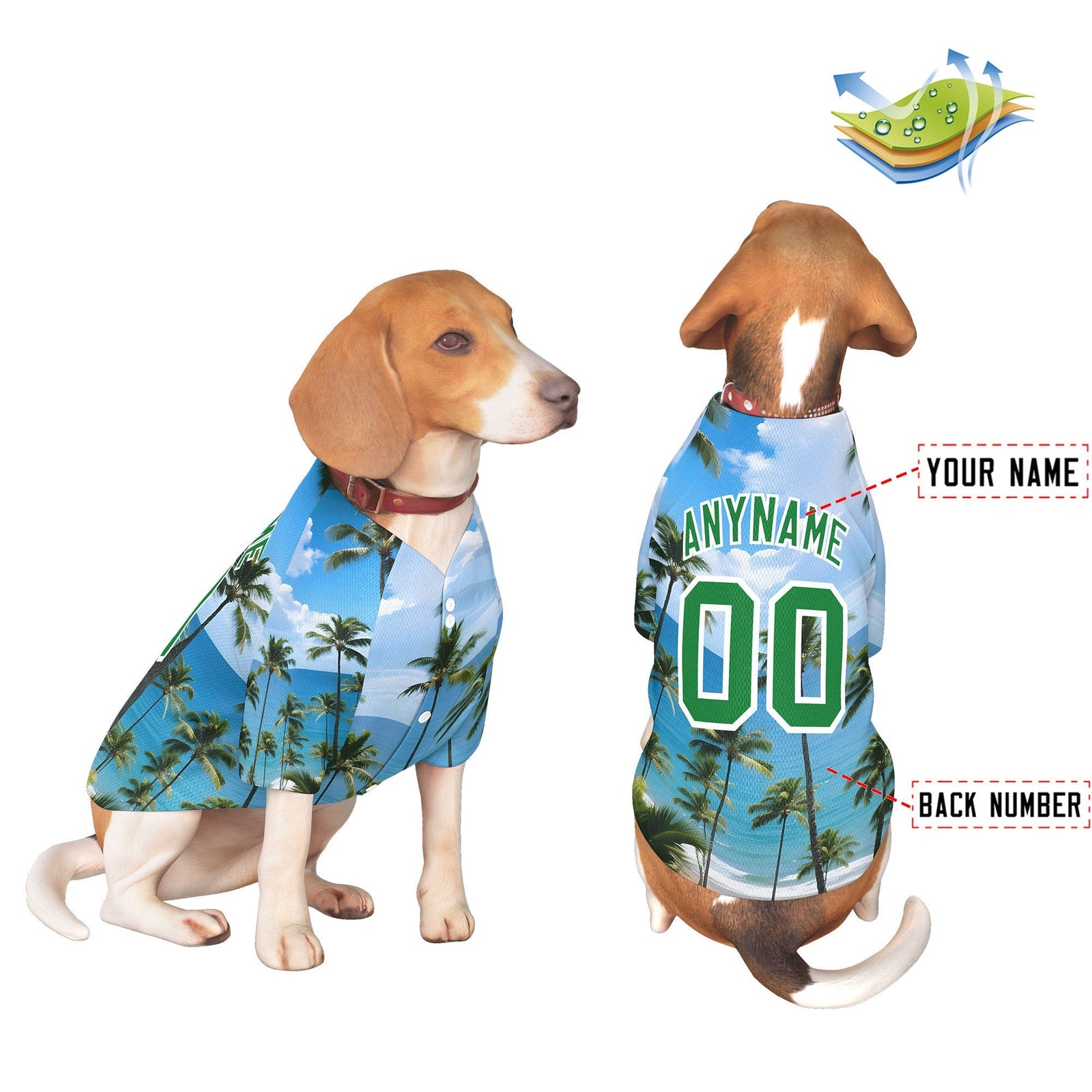 Custom Black White Hawaiian Style Graffiti Pattern Dog Jersey| KXKSHOP