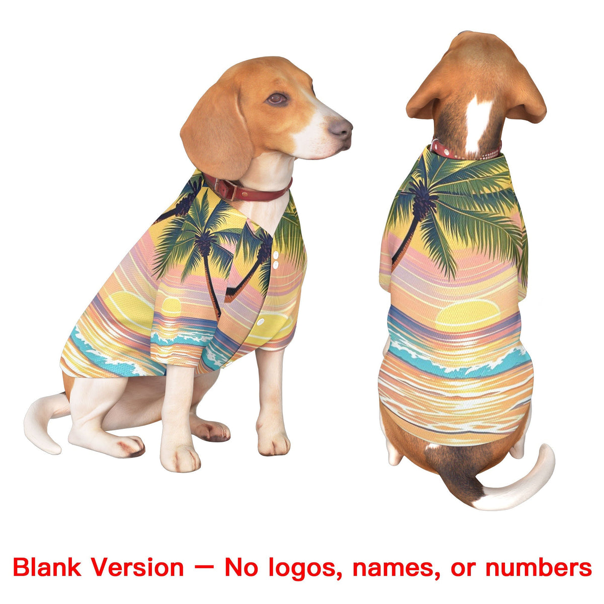 Custom Yellow White Hawaiian Style Graffiti Pattern Dog Jersey| KXKSHOP