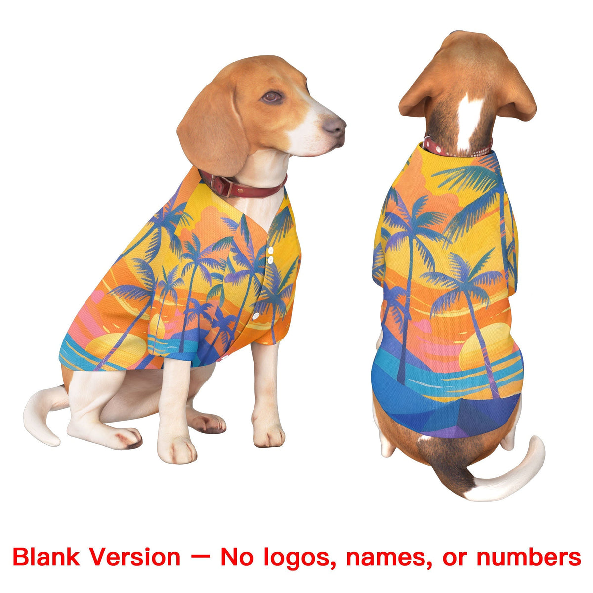 Custom Royal White Hawaiian Style Graffiti Pattern Dog Jersey| KXKSHOP