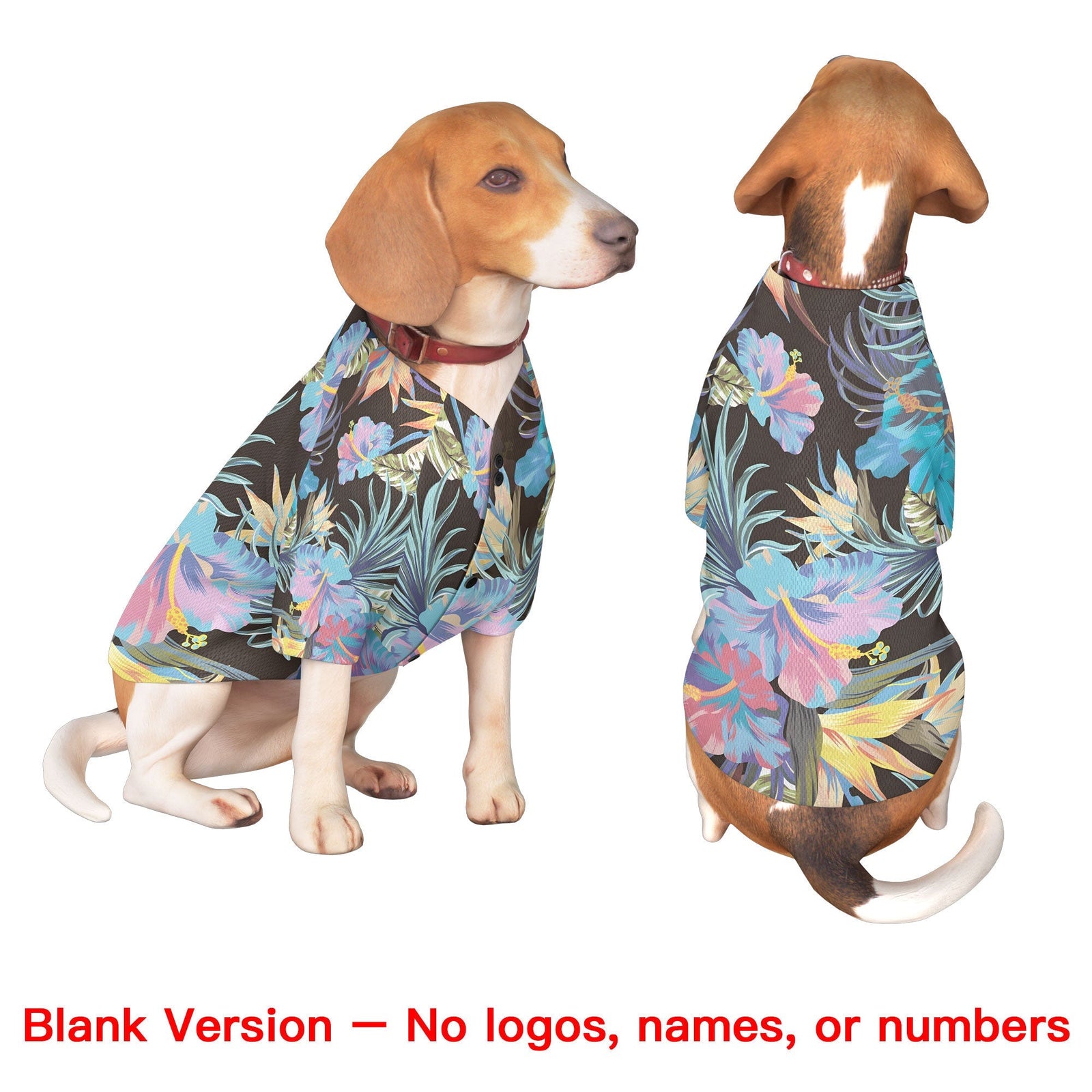 Custom Purple White Hawaiian Style Graffiti Pattern Dog Jersey| KXKSHOP