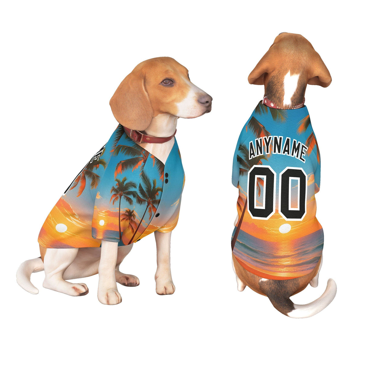 Custom Black White Hawaiian Style Graffiti Pattern Dog Jersey| KXKSHOP