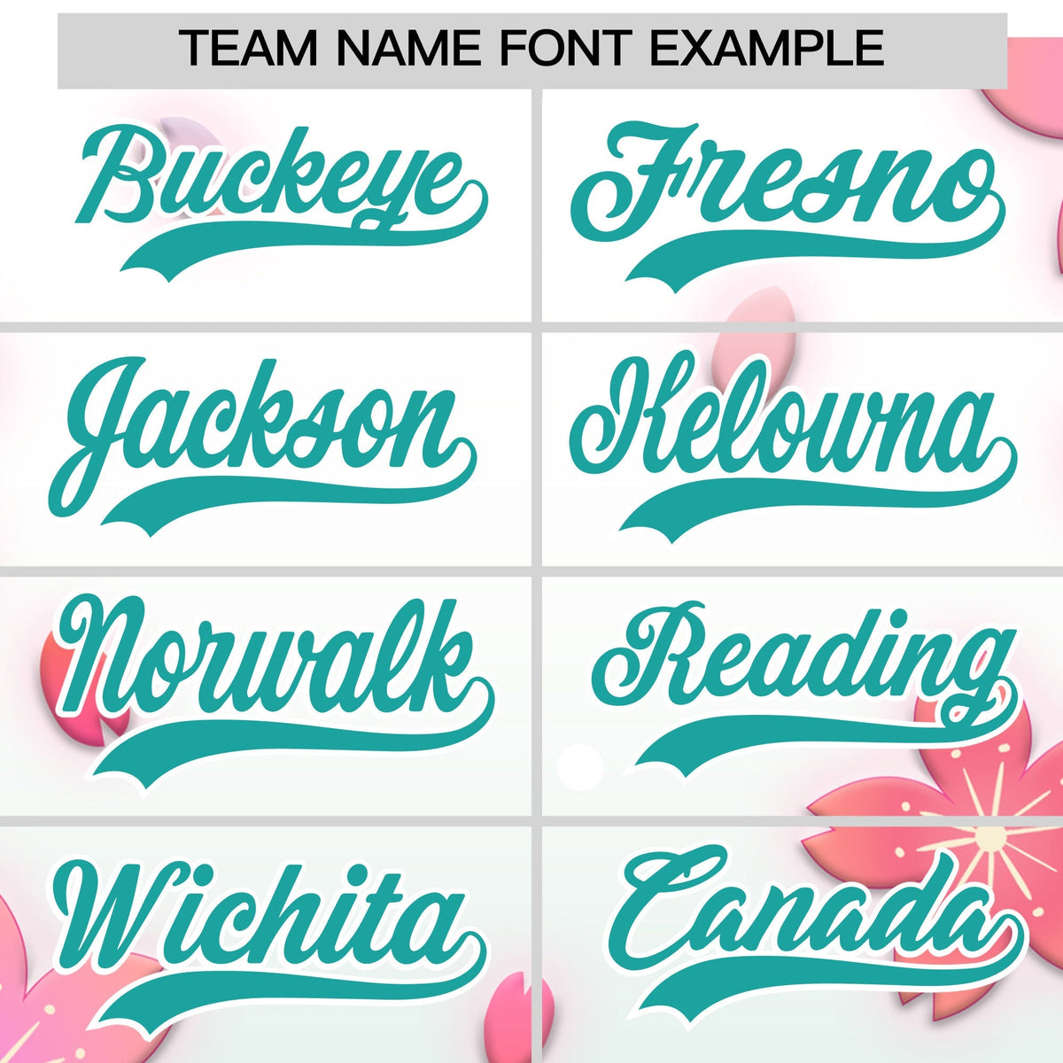 Custom Hooded Baseball Jersey | Pink Aqua Cherry Blossom Personalized Name &amp; Number Sport Jersey