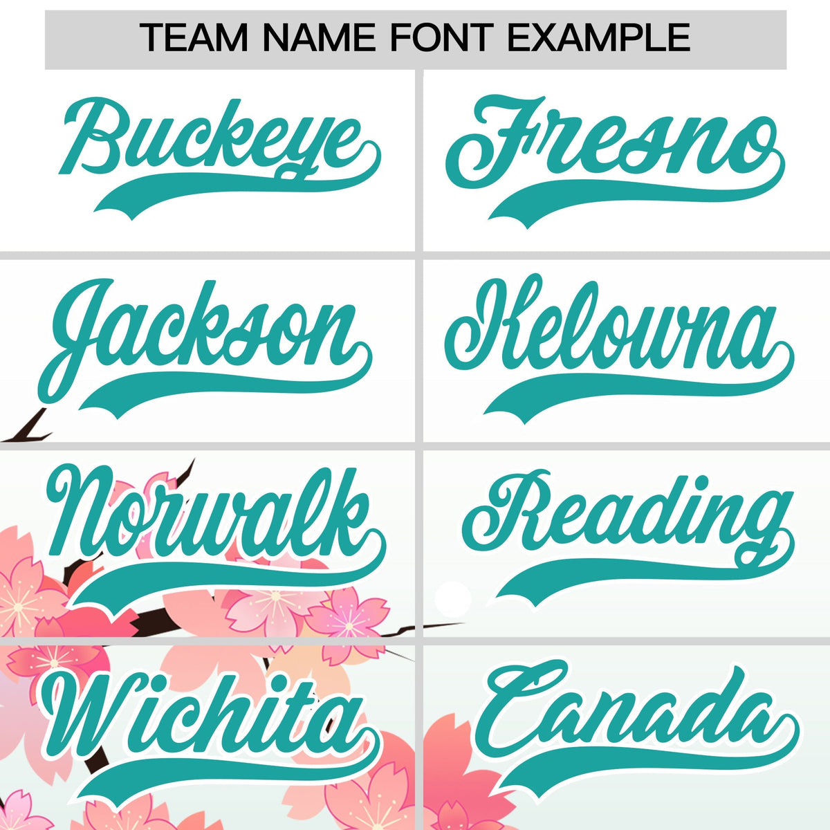 Custom Hooded Baseball Jersey | Pink Aqua Cherry Blossom Personalized Name &amp; Number Sport Jersey
