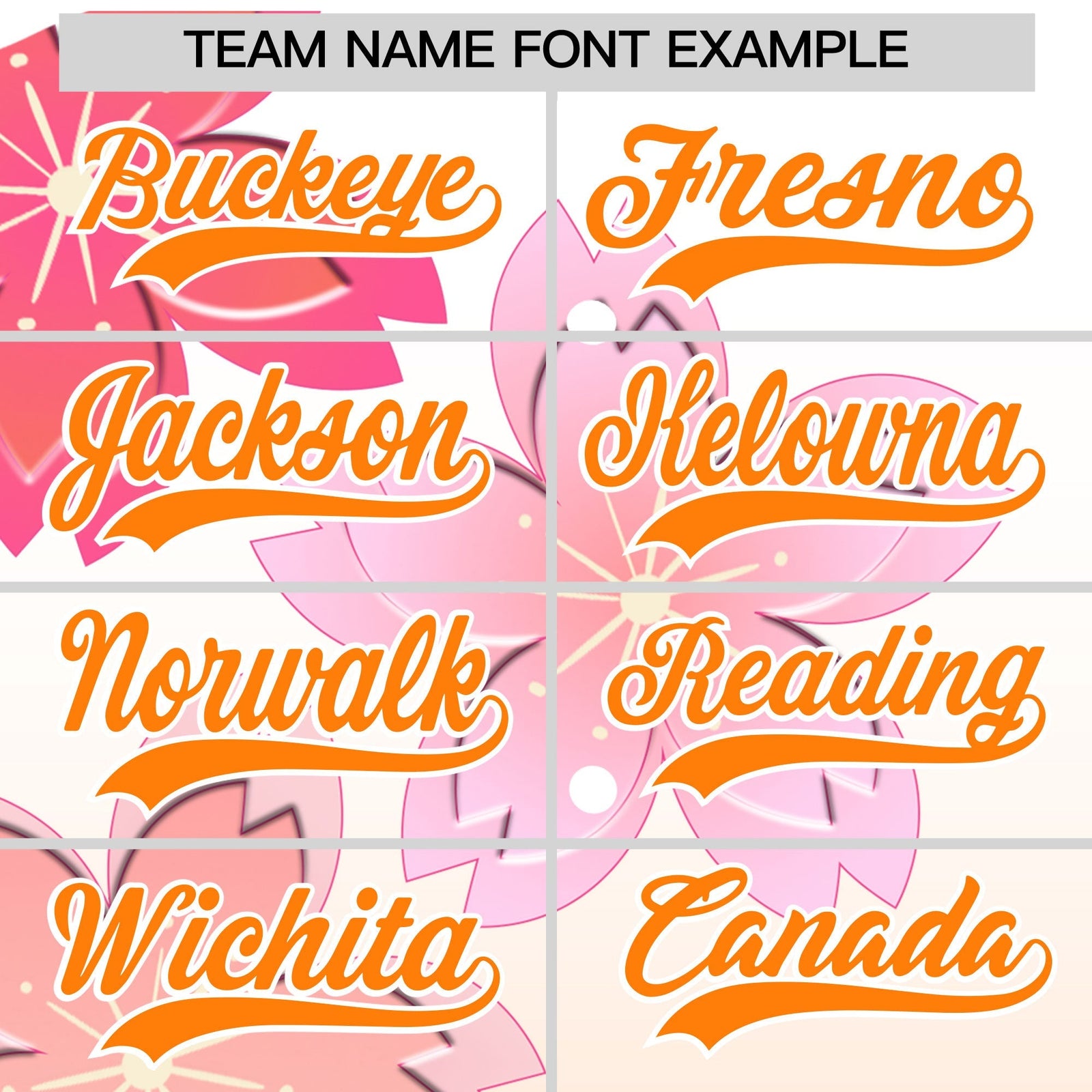 Custom Hooded Baseball Jersey | Pink Orange Cherry Blossom Moisture-Wicking Jersey for Men & Women
