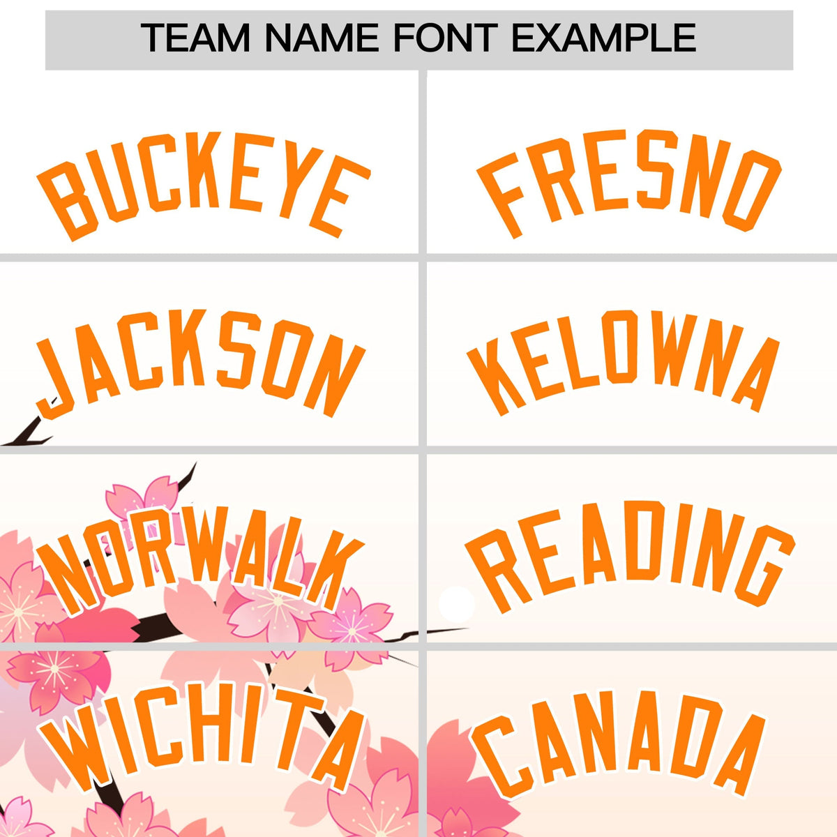 Custom Hooded Baseball Jersey | Pink Orange Cherry Blossom Personalized Name &amp; Number Sport Jersey